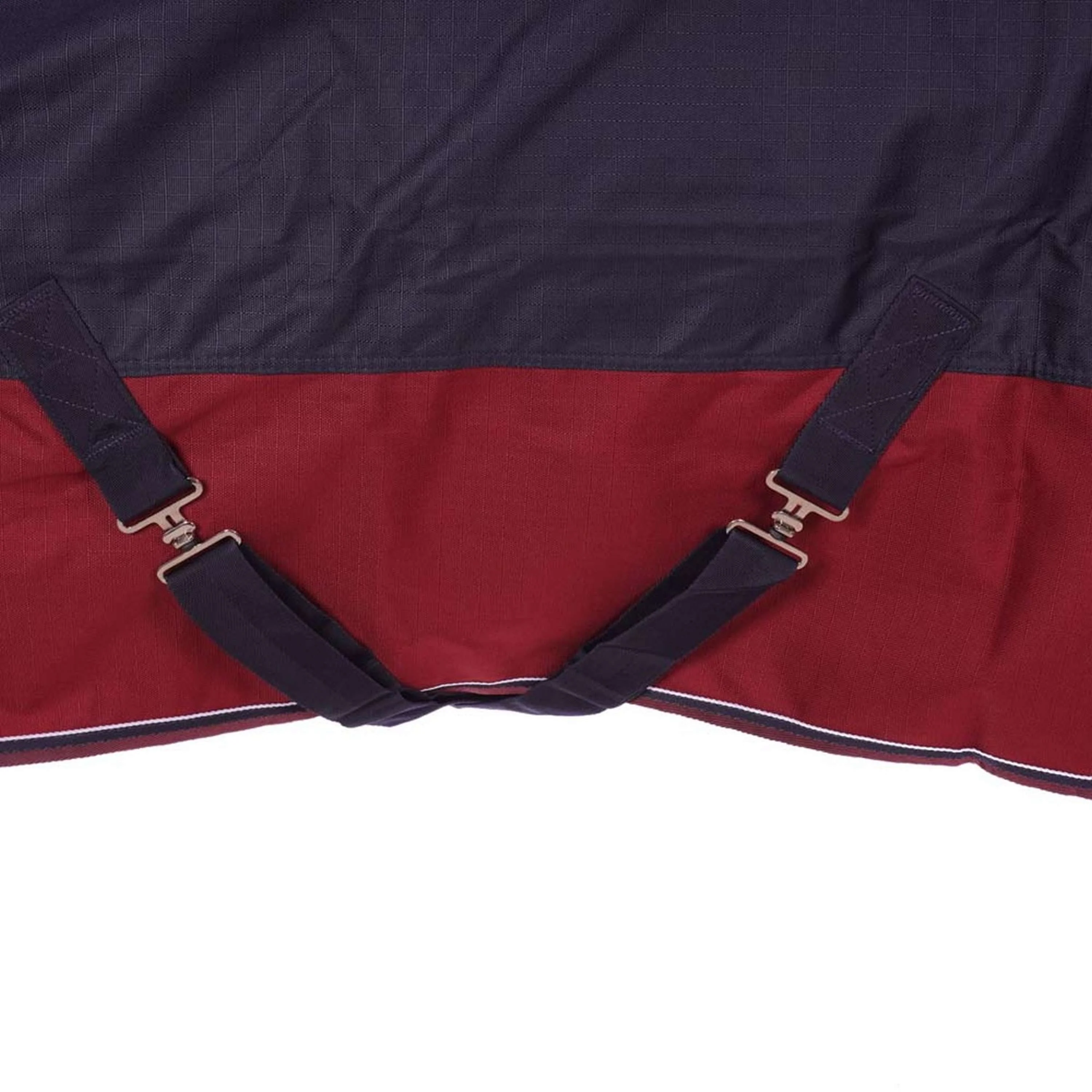 EQUITHÈME Outdoordecke Tyrex 1200D 0g mit Halbem Hals Navy/Bordeaux - Image 9