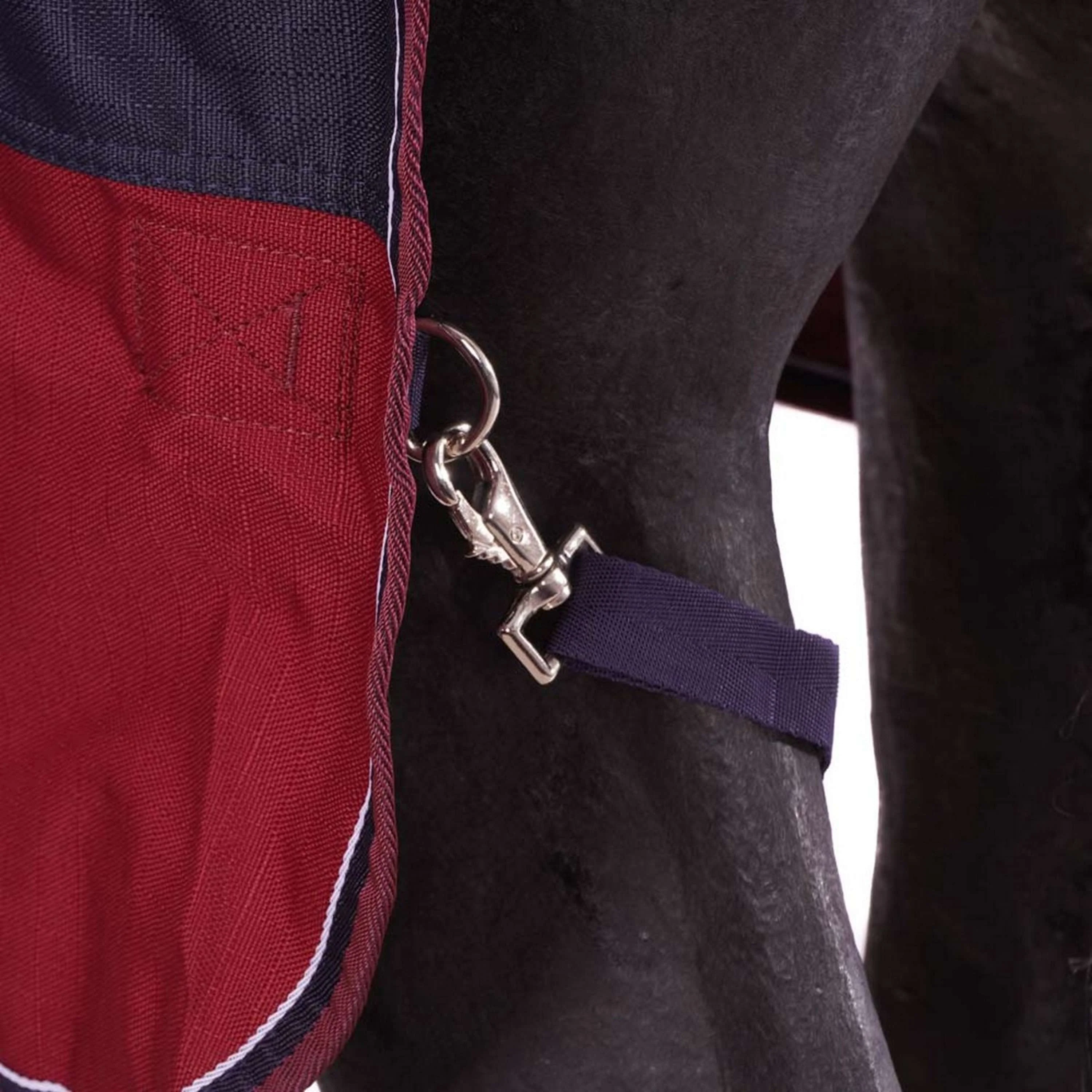 EQUITHÈME Outdoordecke Tyrex 1200D 50g mit Halbem Hals Navy/Bordeaux - Image 10
