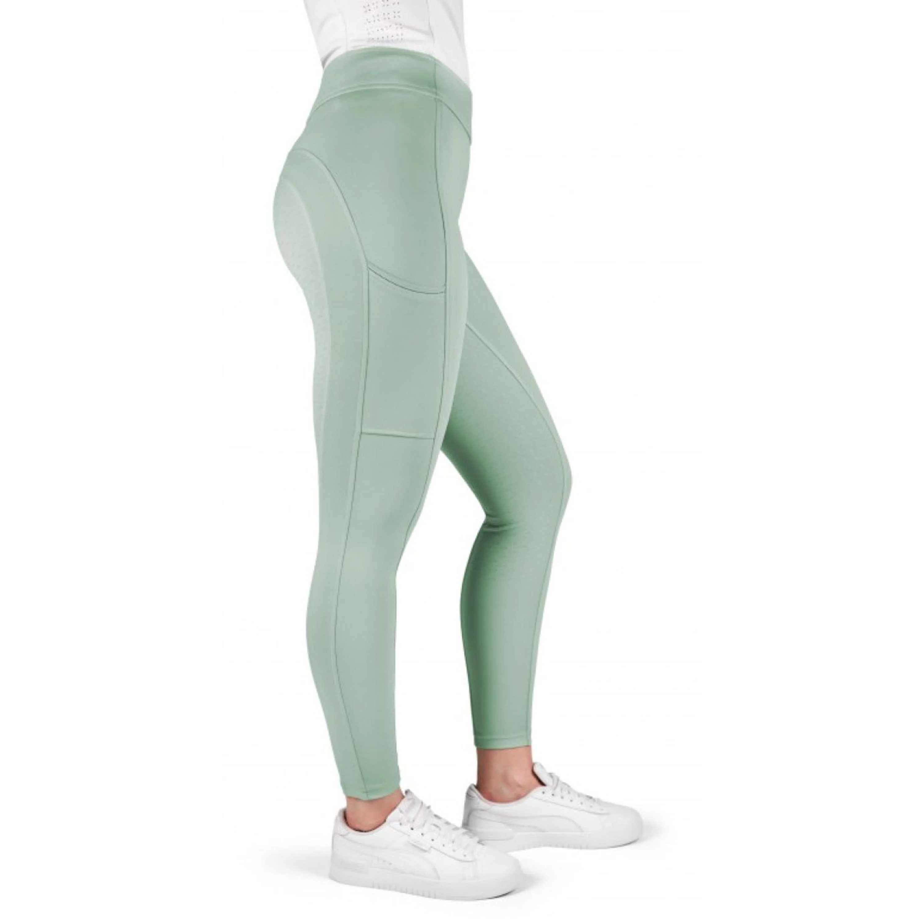 EQUITHÈME Reitleggings Birdy Full Grip Hellgrün - Image 6