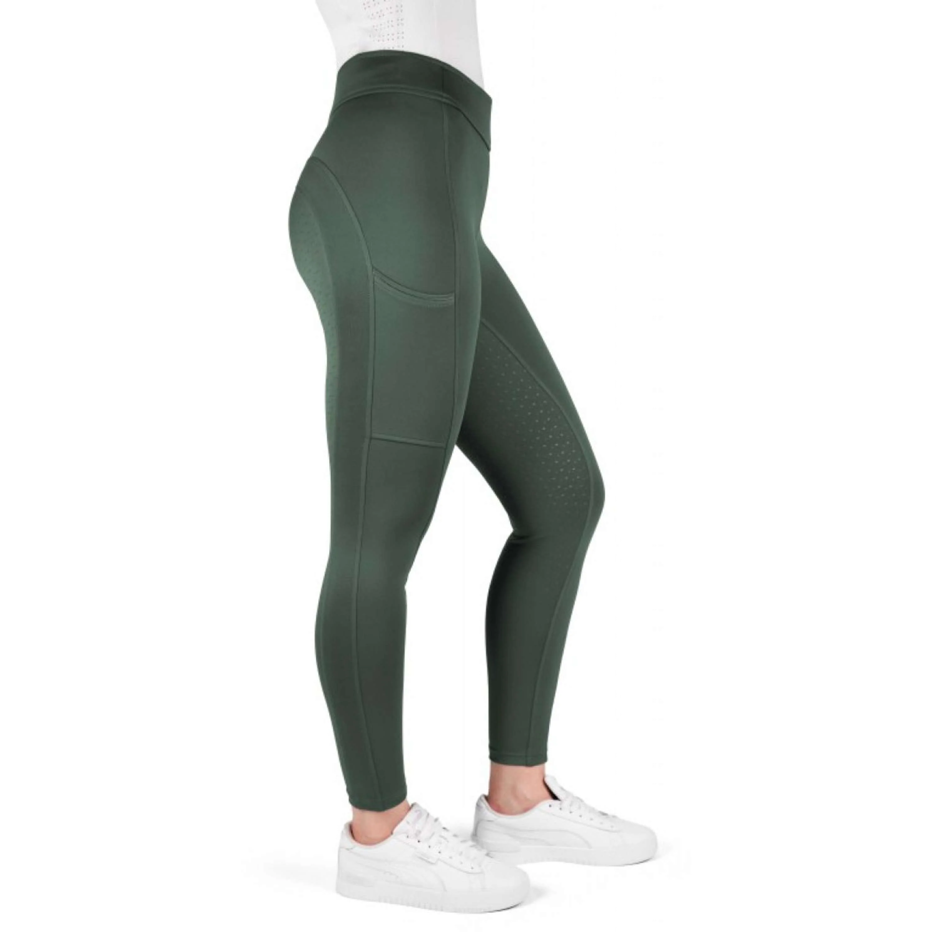 EQUITHÈME Reitleggings Birdy Full Grip Khaki - Image 7