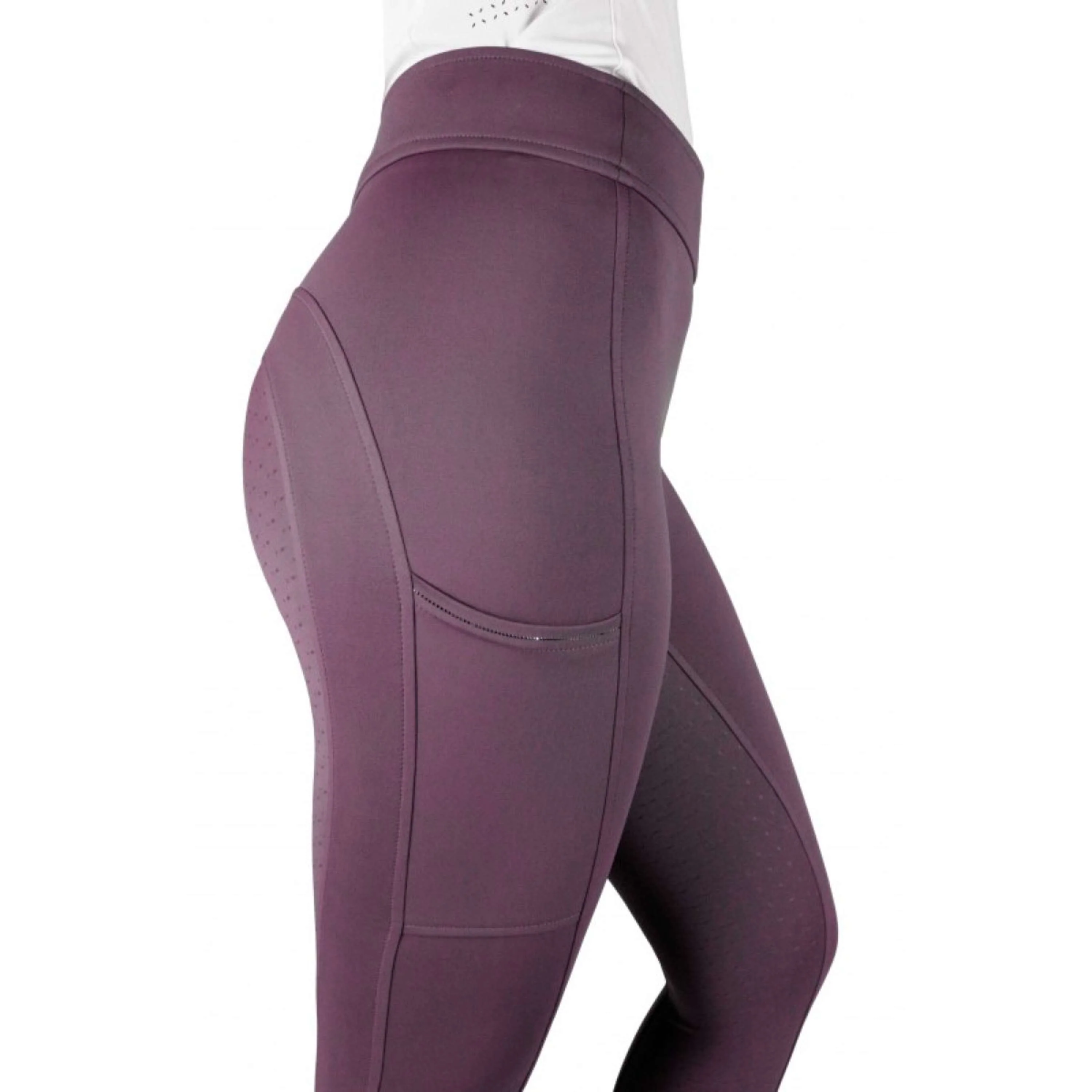 EQUITHÈME Reitleggings Birdy Full Grip Lila - Image 4