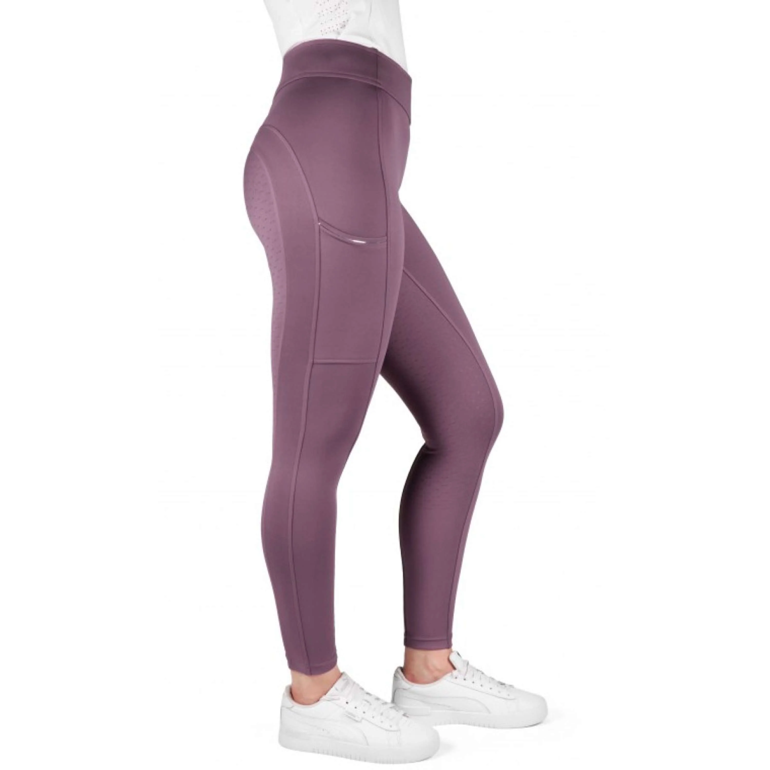 EQUITHÈME Reitleggings Birdy Full Grip Lila - Image 7