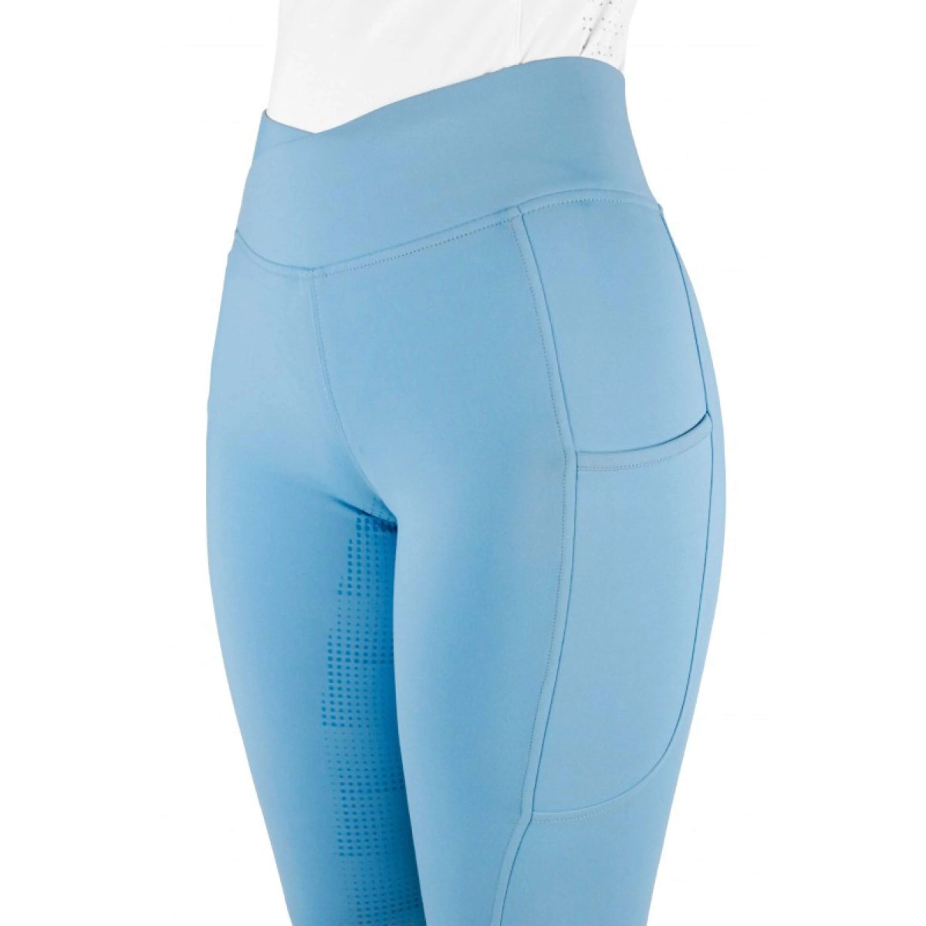 EQUITHÈME Reitleggings Fanny Full Grip Licht Blau - Image 4