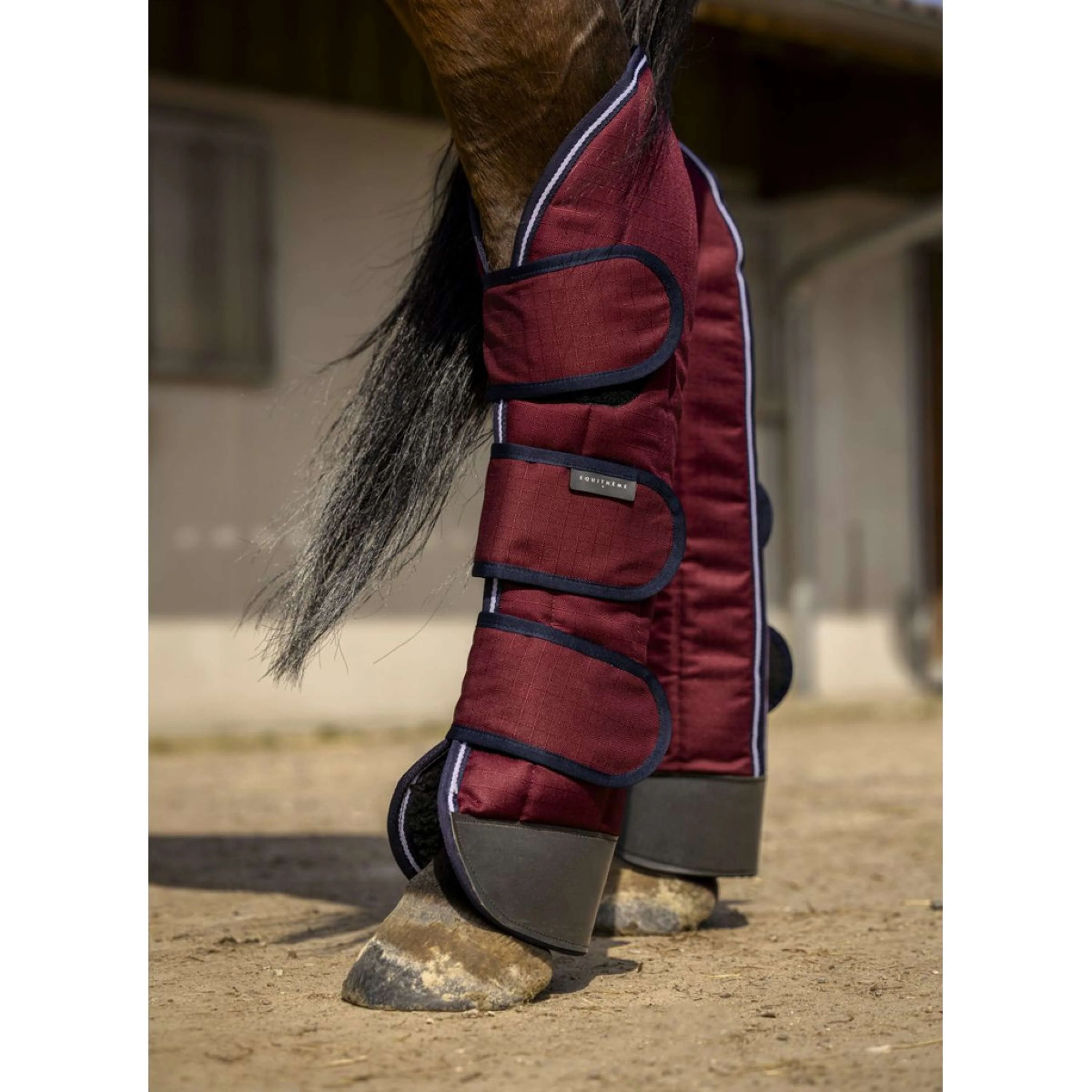 EQUITHÈME Transportgamaschen 1200D Renforcé Burgunderrot - Image 2