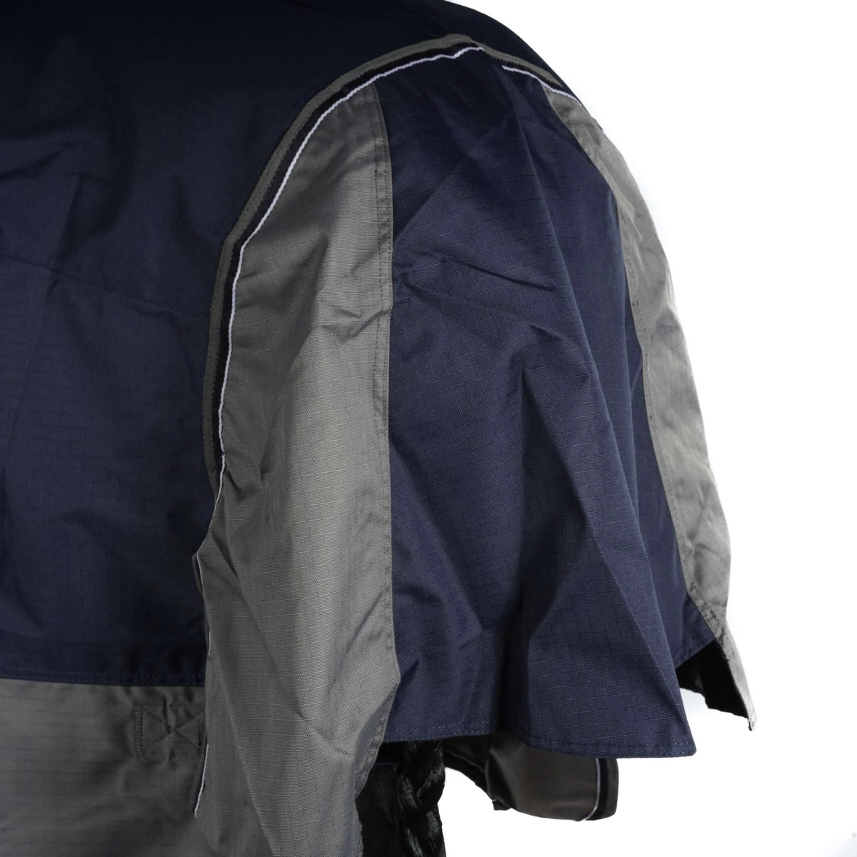 EQUITHÈME Tyrex mit Bauchlatz 600D 300g Navy/Grau Dots - Image 7