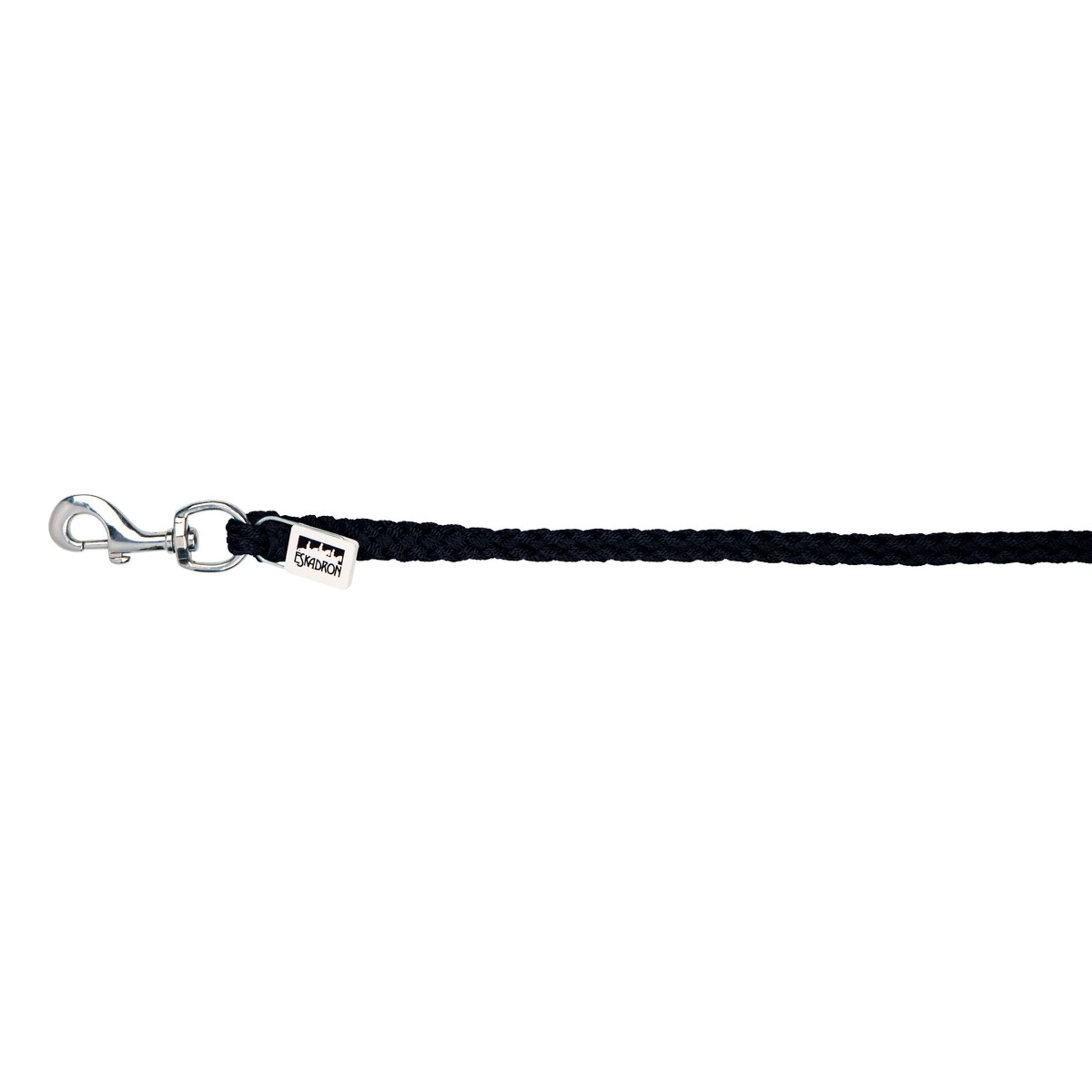 Eskadron Führstrick Classic Nickel Karabinerhaken Schwarz