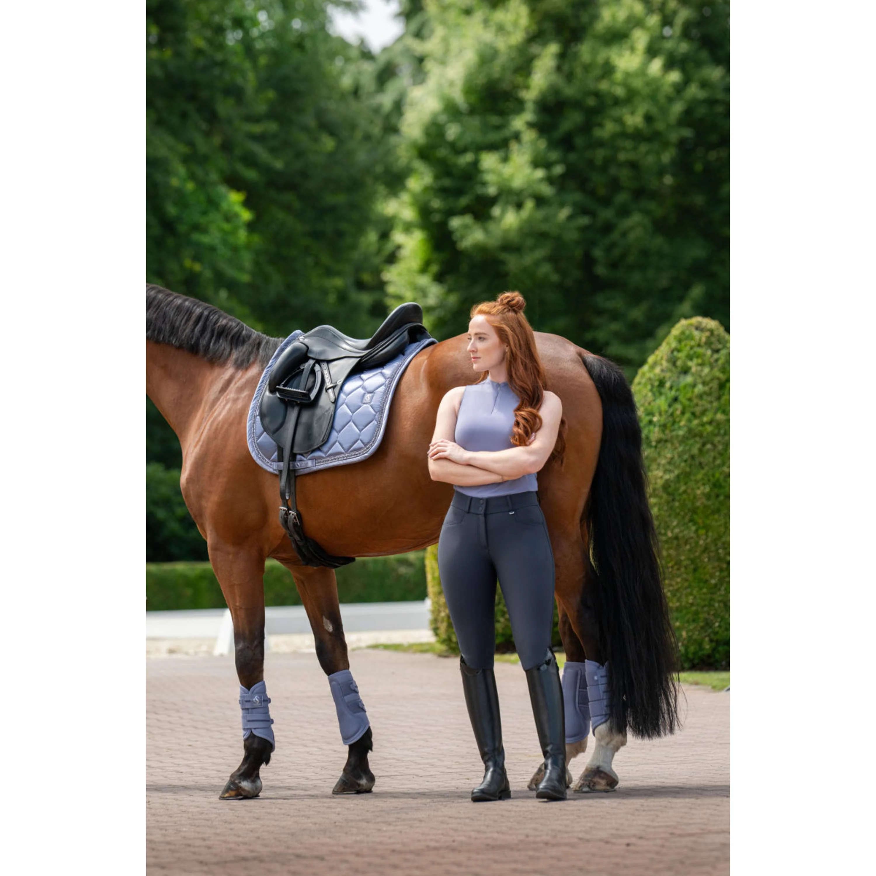 Eskadron Schabracke Classic Sports Satin Frills Dressur Orchid - Image 3