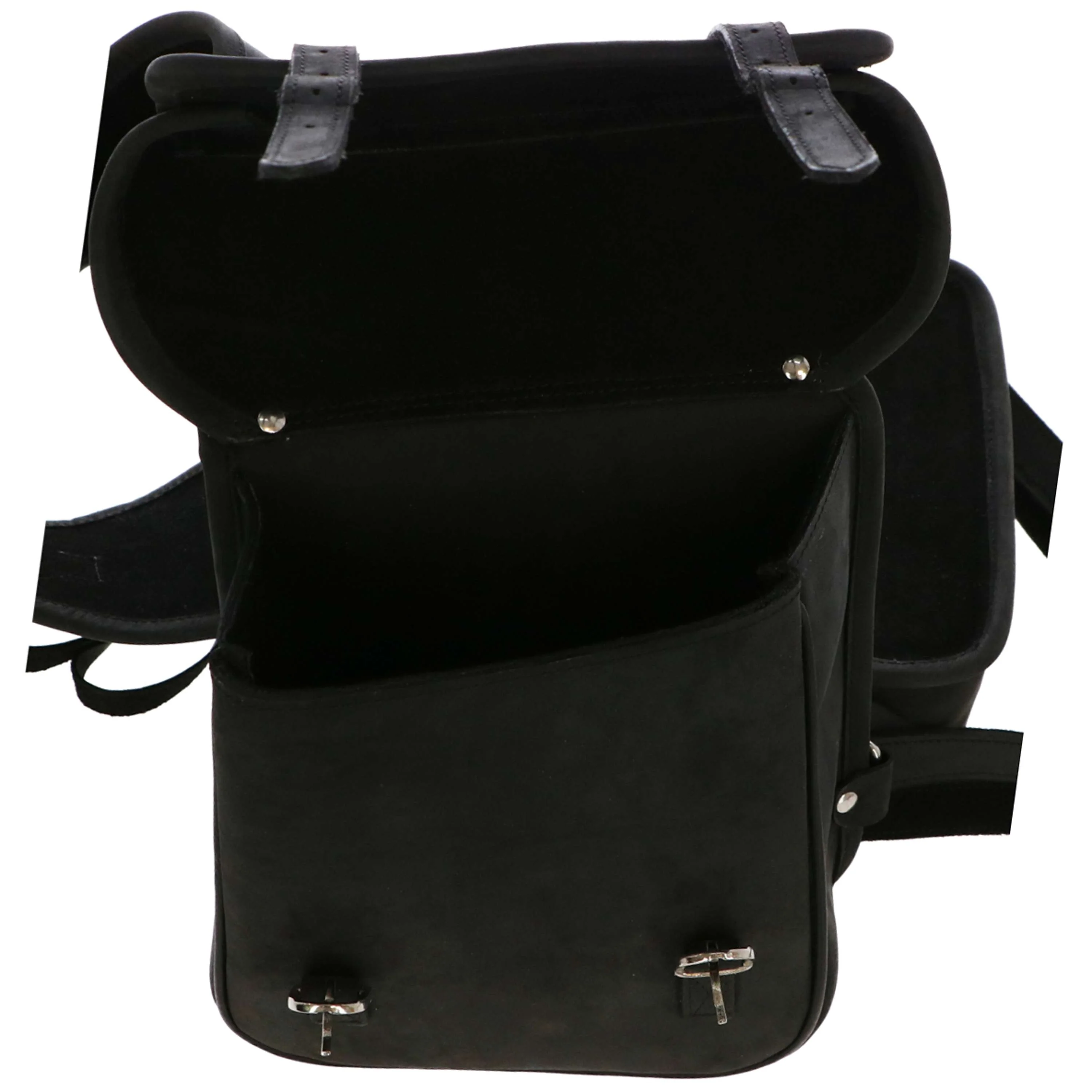 F.R.A. Doppelte Satteltasche Ico Leder Schwarz - Image 5