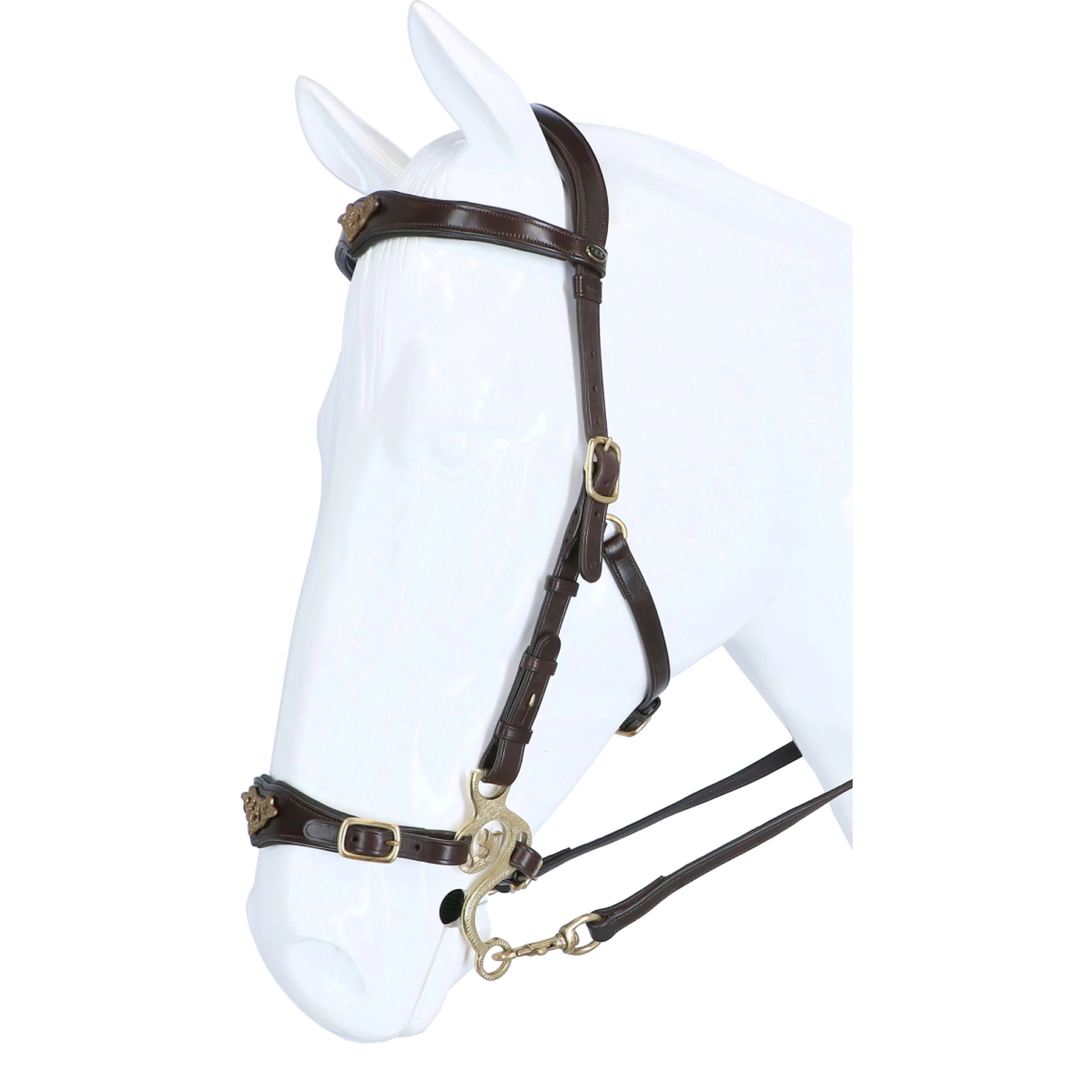 F.R.A. Hackamore Imperial Softleder Zügel Havanna - Image 2