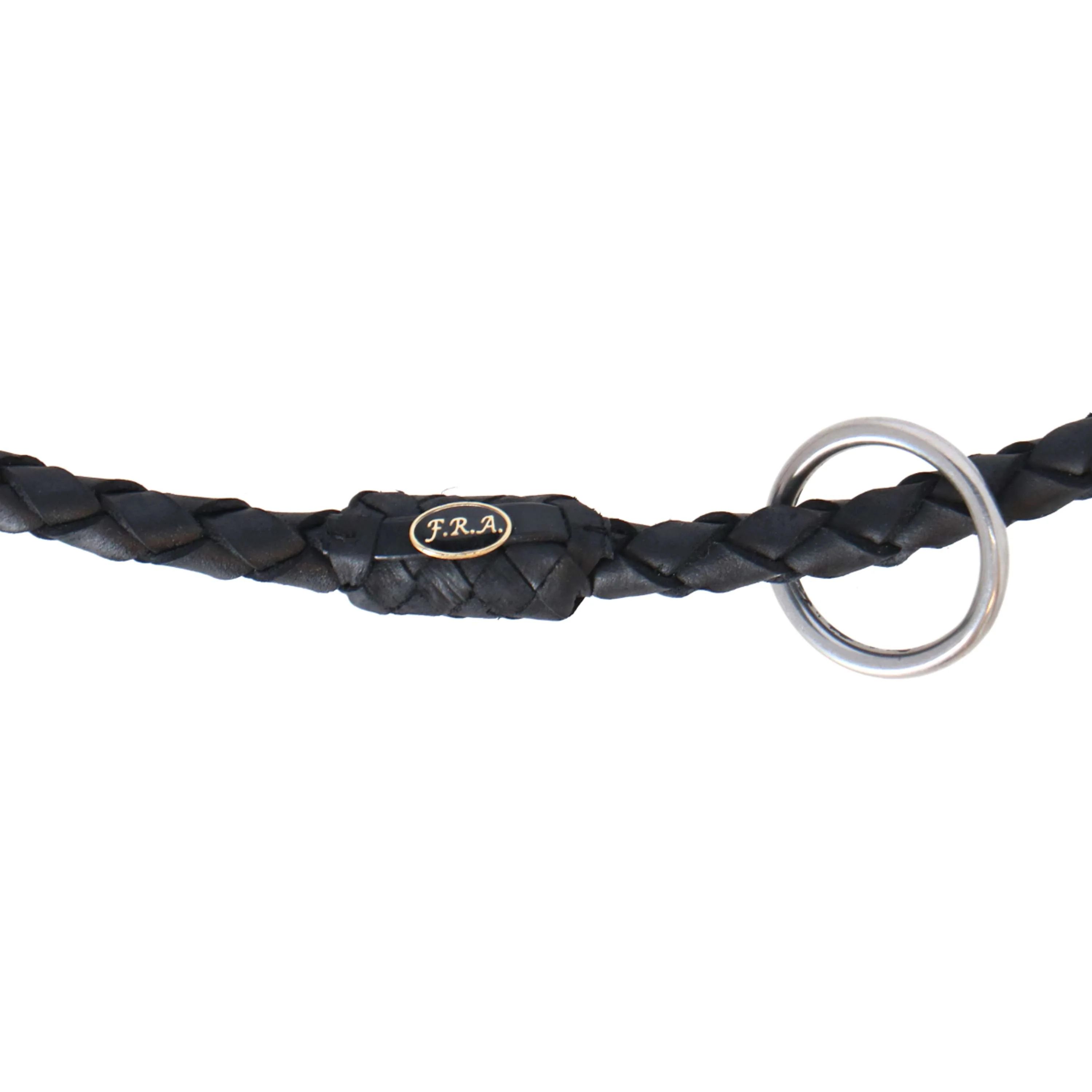 F.R.A. Halsring Kripton Cordeo Leder Herum Geflochten Schwarz - Image 3