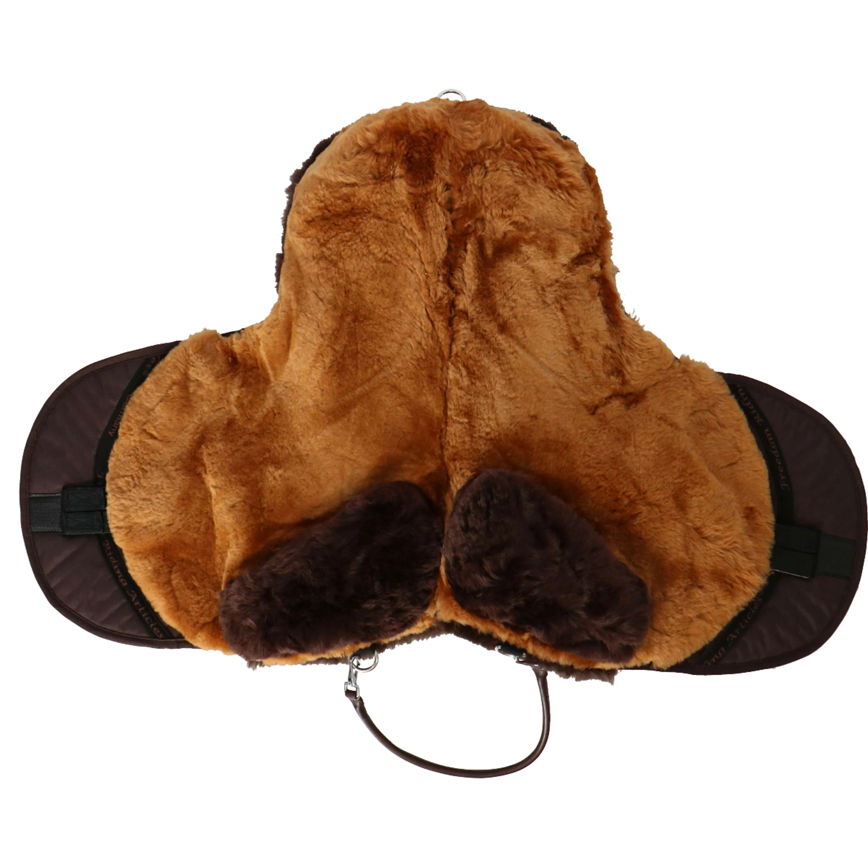 F.R.A. Reitkissen Macon Extra Merino Pauschen und Einschubtaschen mit Einlagen Braun/Cappuccino - Image 2