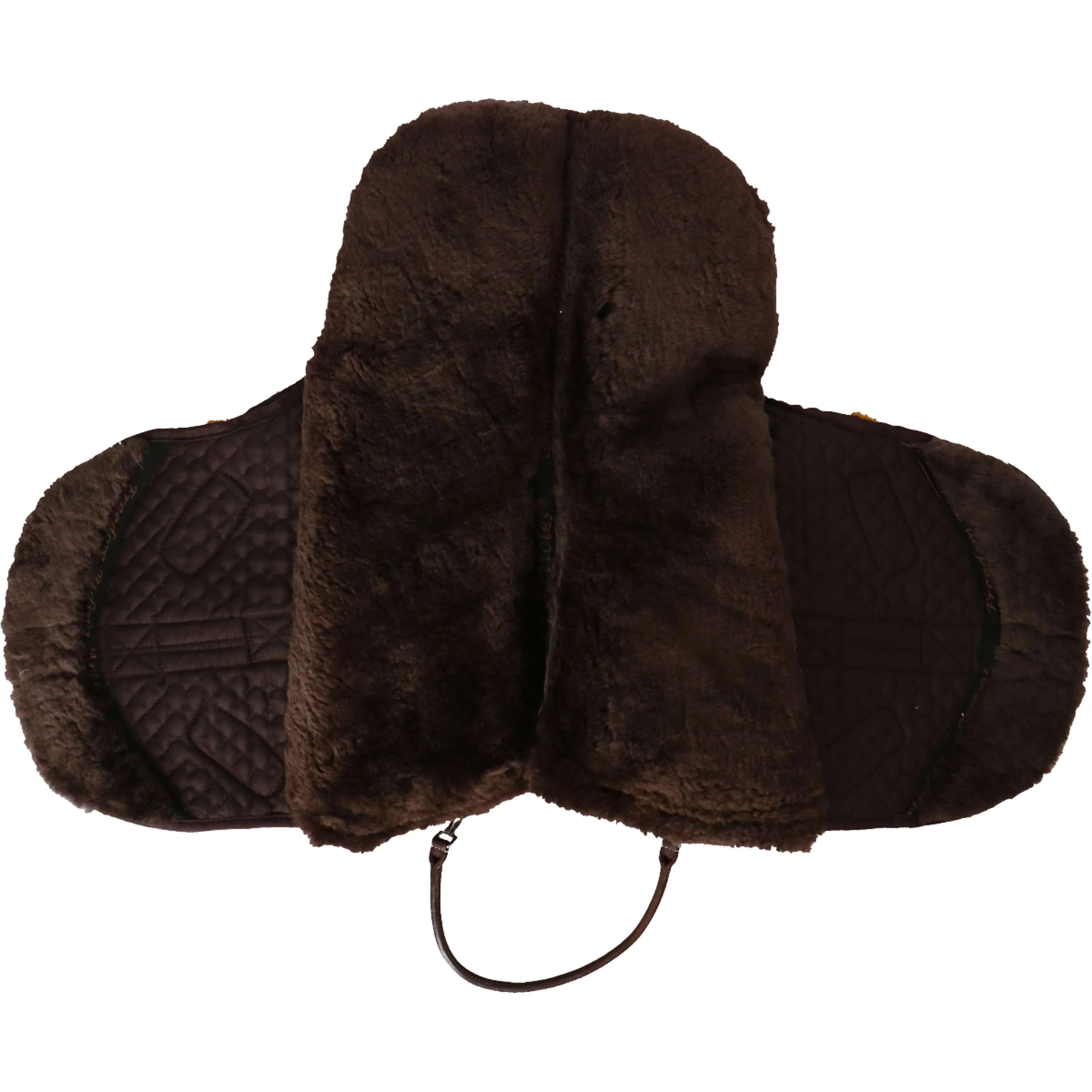 F.R.A. Reitkissen Macon Extra Merino Pauschen und Einschubtaschen mit Einlagen Braun/Cappuccino - Image 3