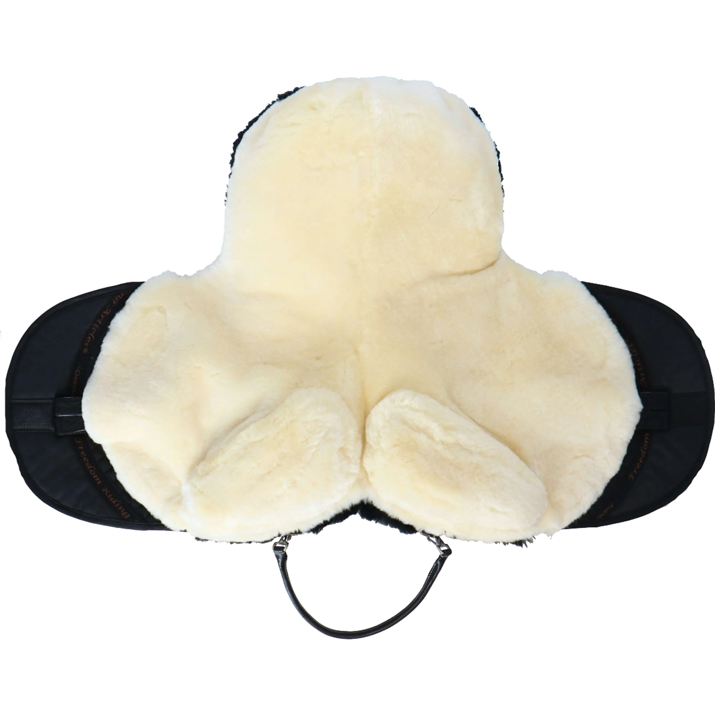 F.R.A. Reitkissen Macon Extra Merino Pauschen und Einschubtaschen mit Einlagen Schwarz/Naturell - Image 2
