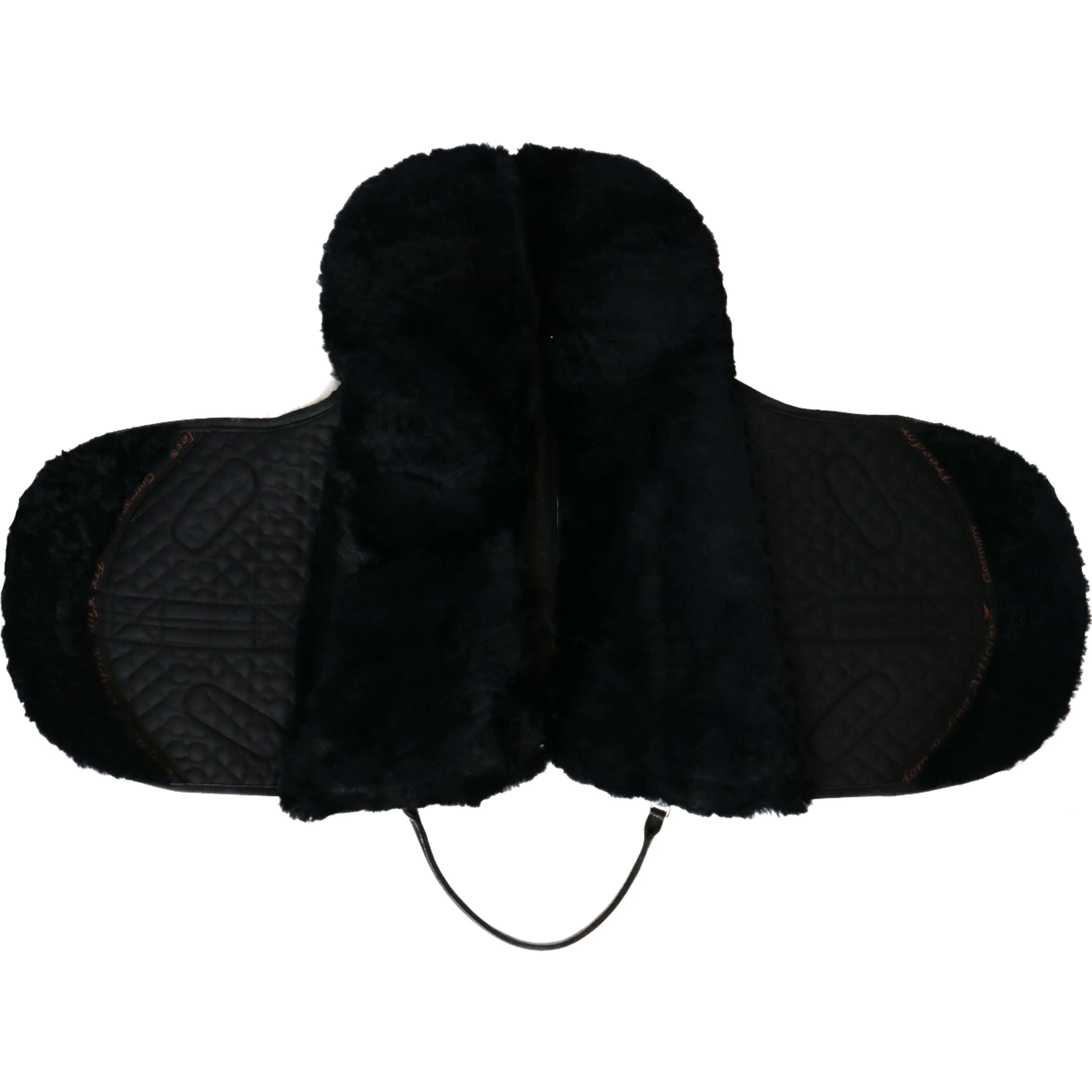 F.R.A. Reitkissen Macon Extra Merino Pauschen und Einschubtaschen mit Einlagen Schwarz/Naturell - Image 3