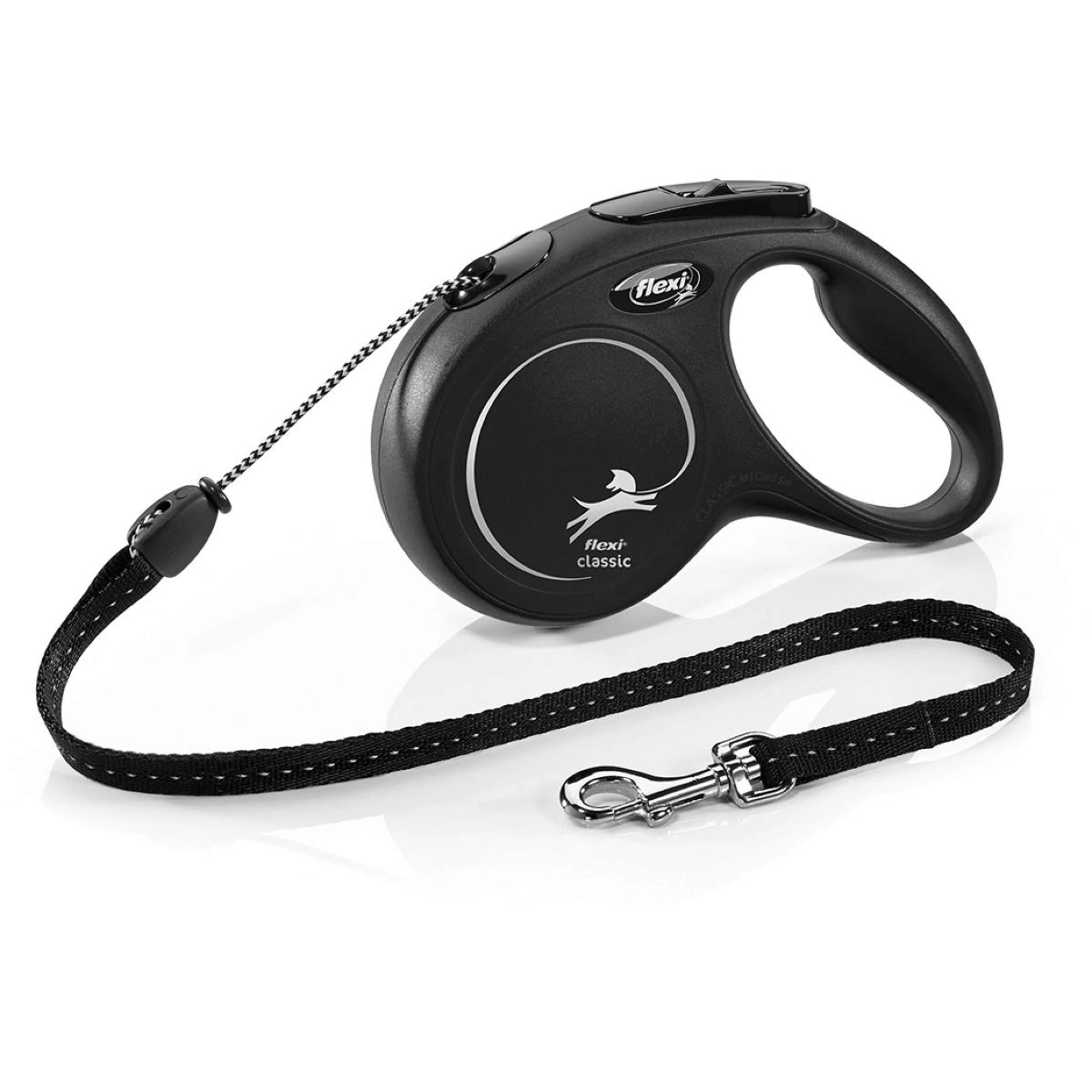 Flexi Leine New Classic Seil Schwarz