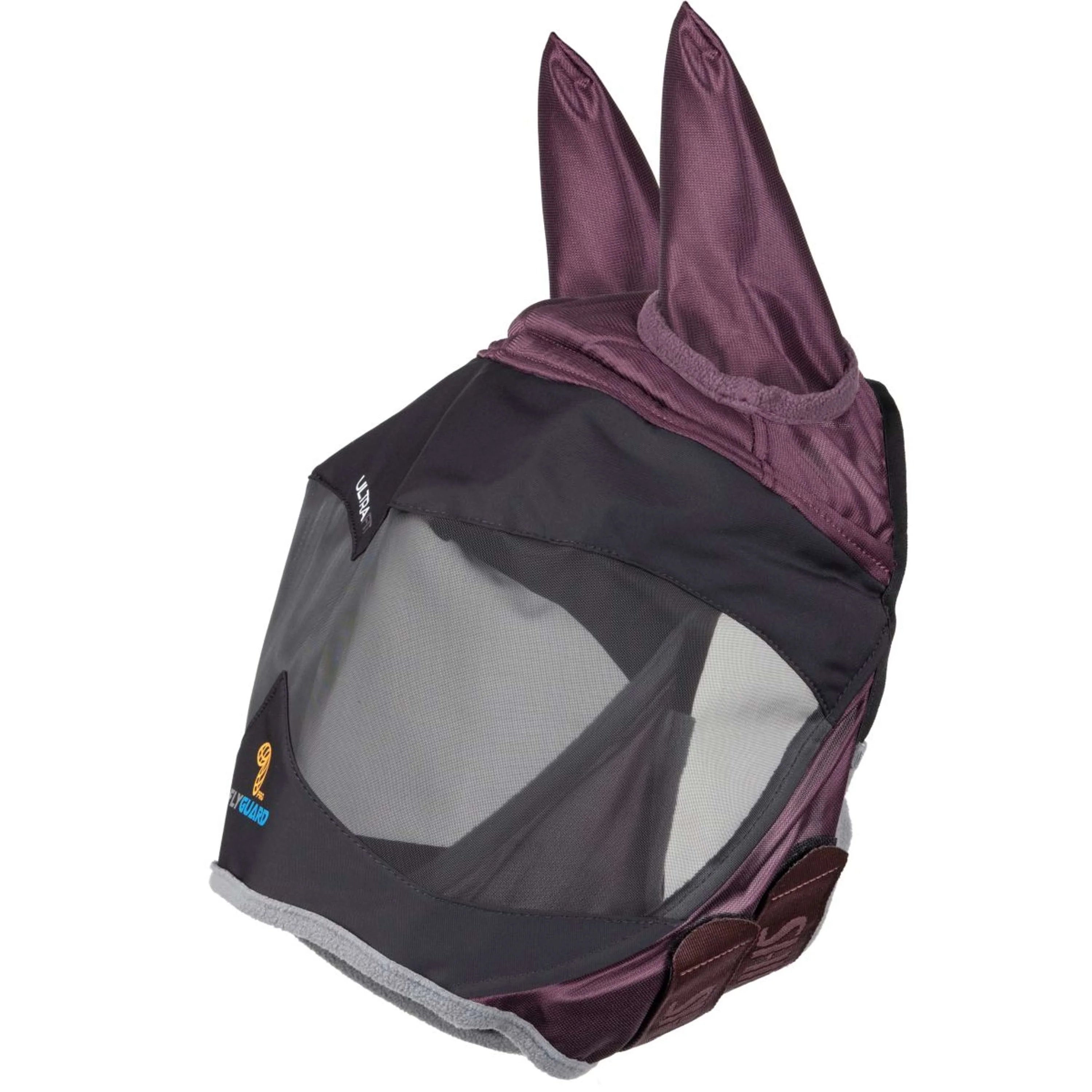 FlyGuard by Shires Fliegenmaske Pro Deluxe mit Ohren Black Cherry - Image 2
