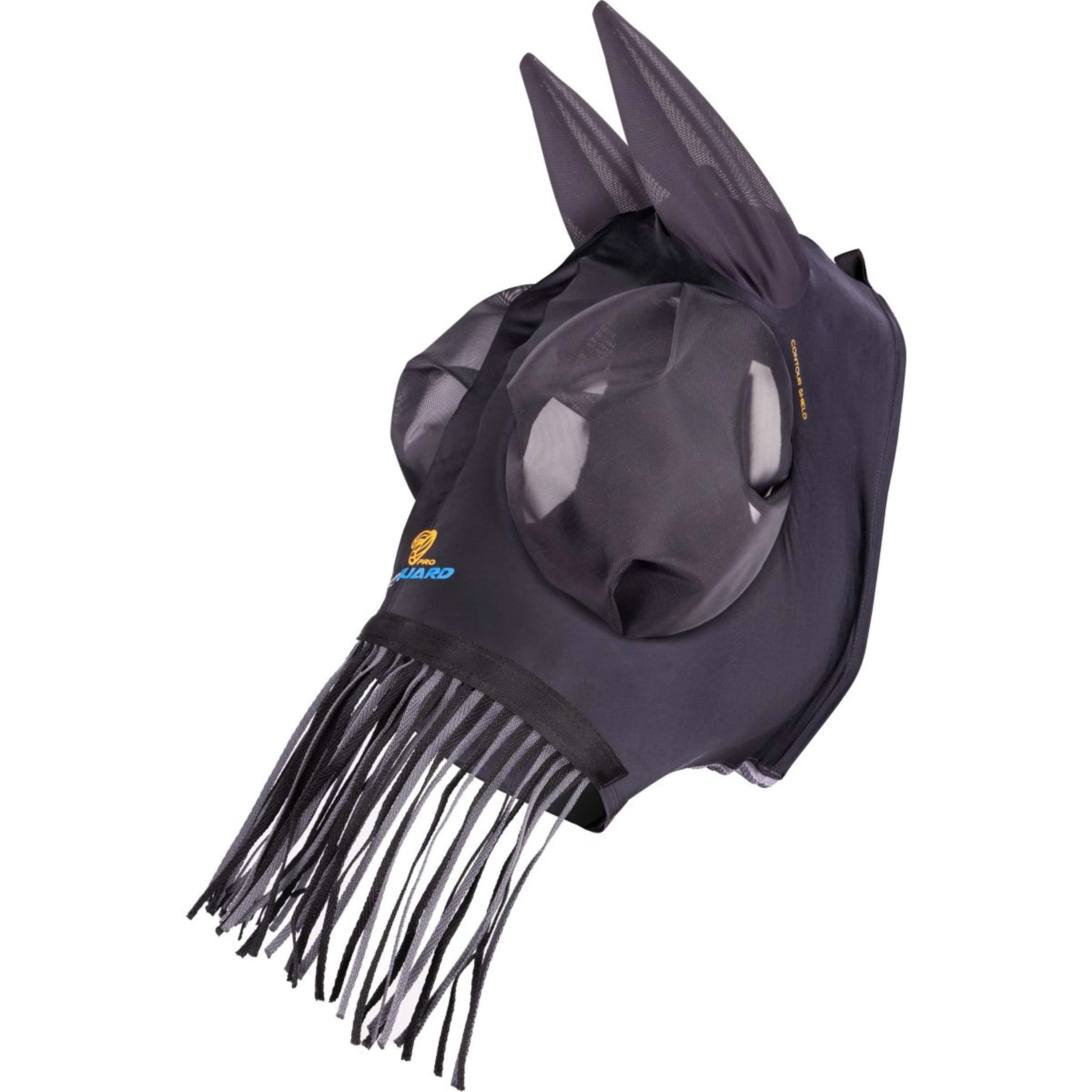 FlyGuard by Shires Fliegenmaske Pro Stretch mit Ohren und Fransen Jet - Image 2