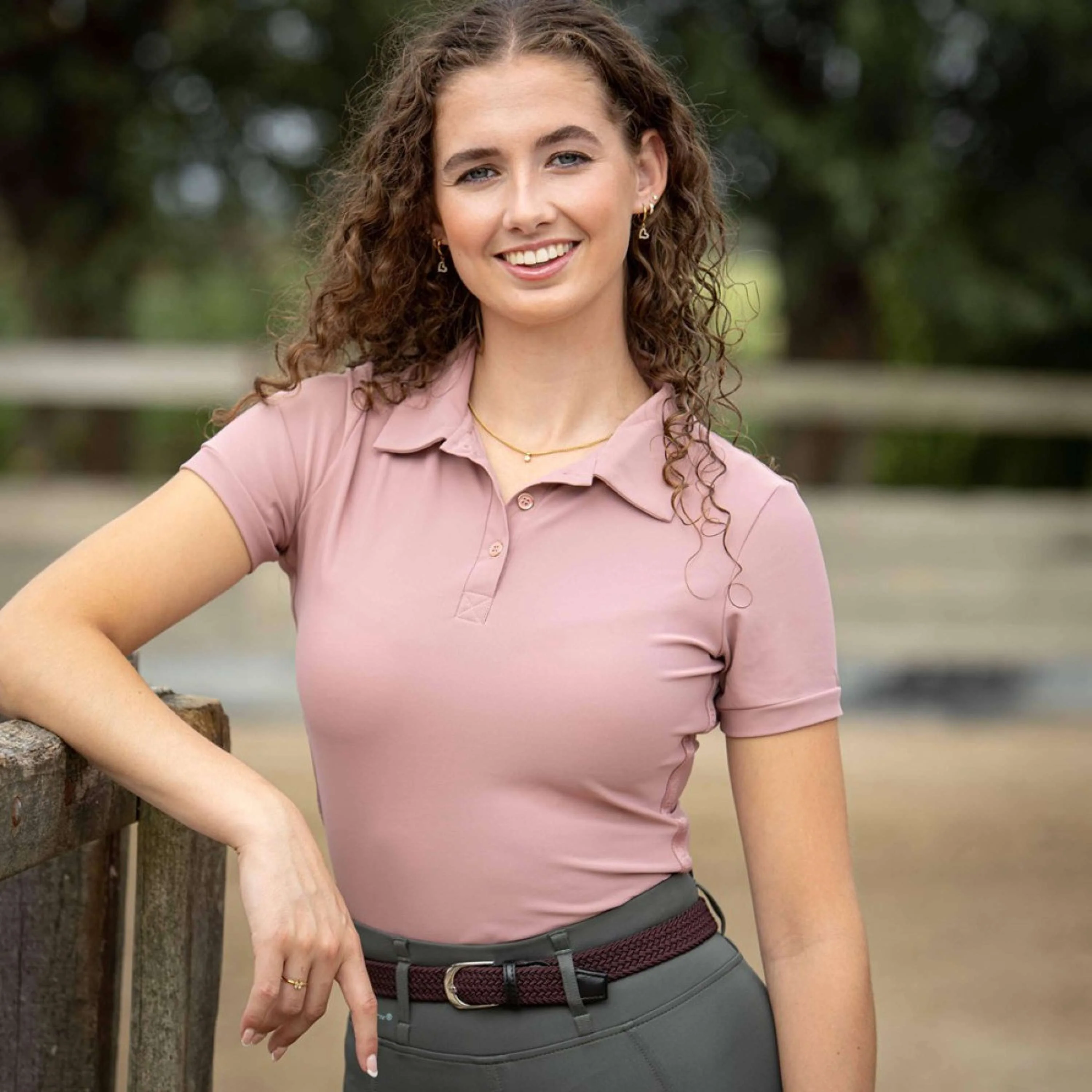 Harry's Horse Polo Shirt Just Ride Summer Chique Nostalgia-Rose - Image 2