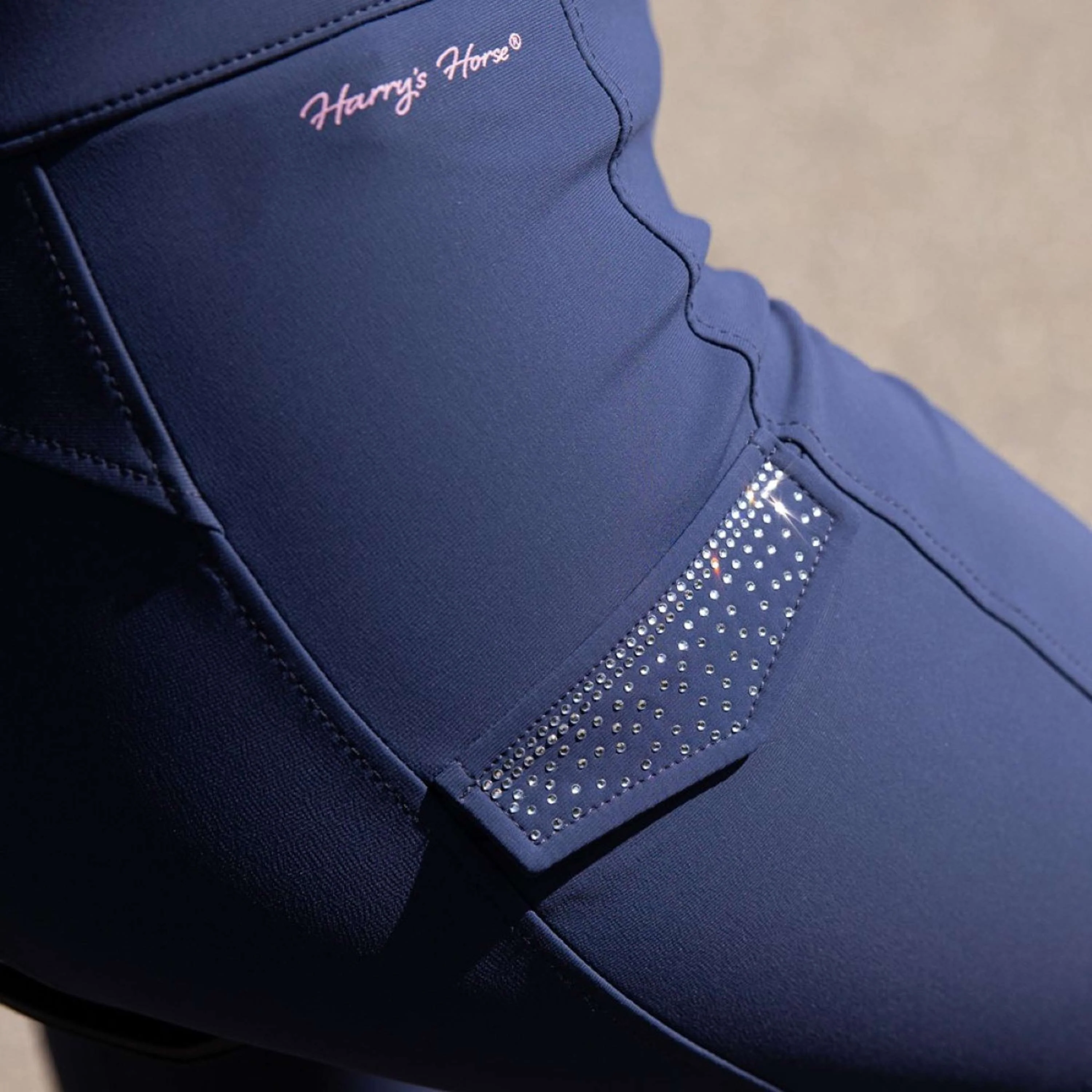 Harry's Horse Reithose Denici Cavalli Purple Passion Full Grip Peacoat - Image 4