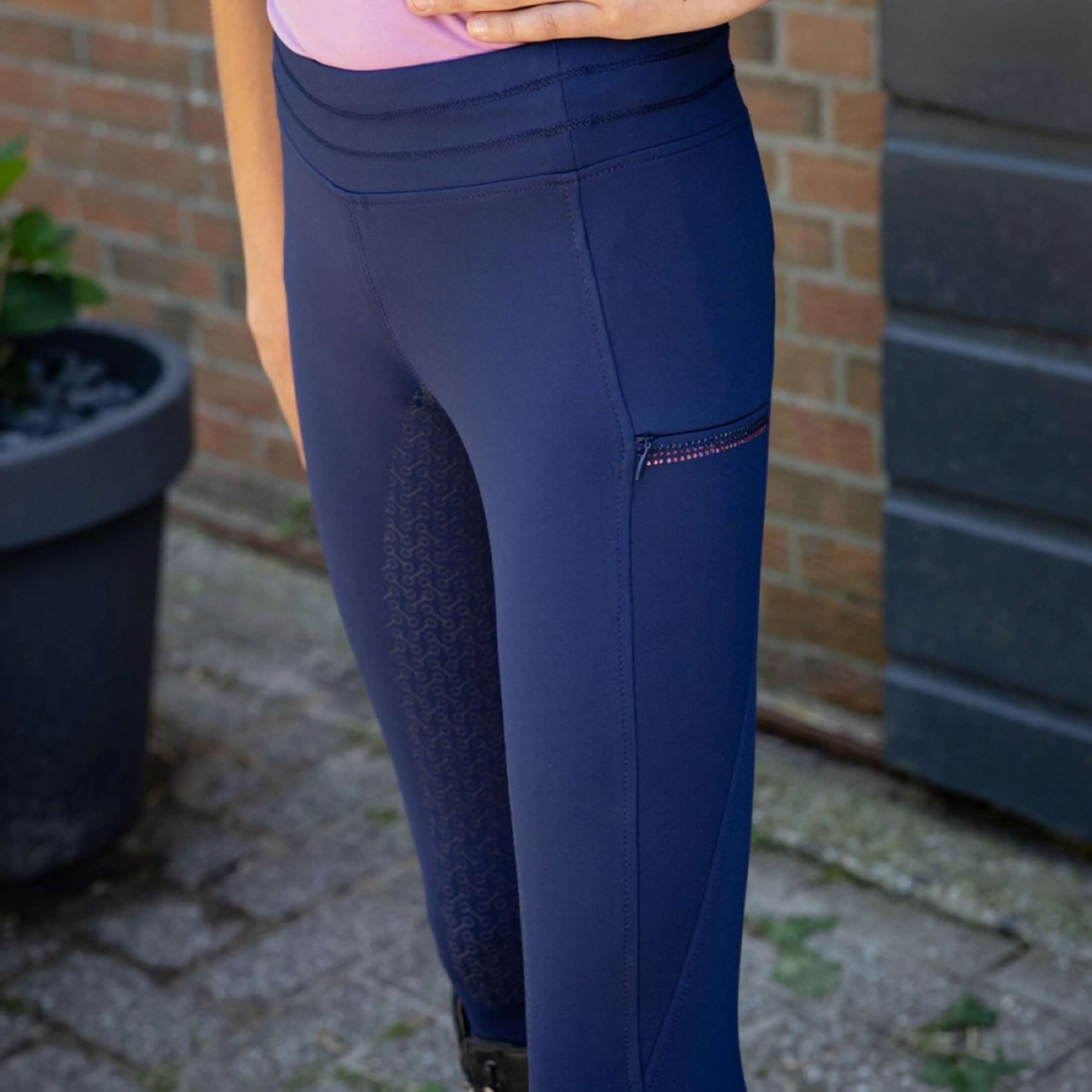 Harry's Horse Reitleggings Equitights Denici Cavalli Purple Passion Full Grip Peacoat - Image 2