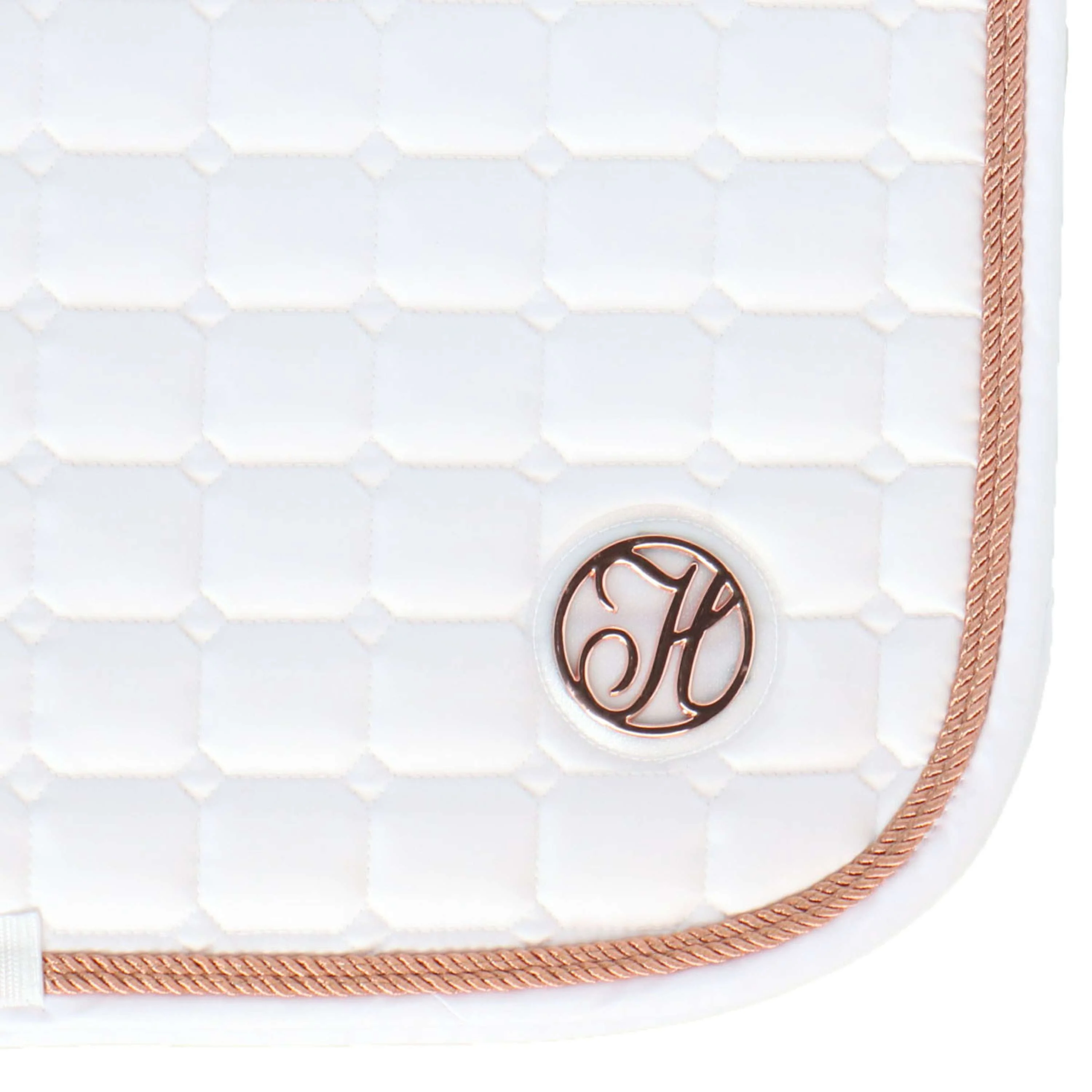 Harry's Horse Schabracke Reverso Logo Competition Dressur Weiß/Rosegold - Image 5