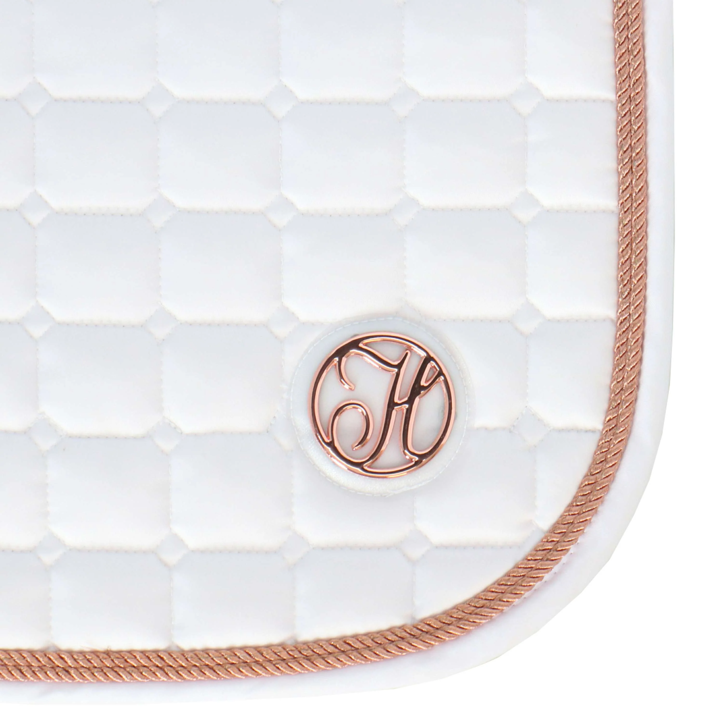 Harry's Horse Schabracke Reverso Logo Competition Vielseitigkeit Weiß/Rosegold - Image 5