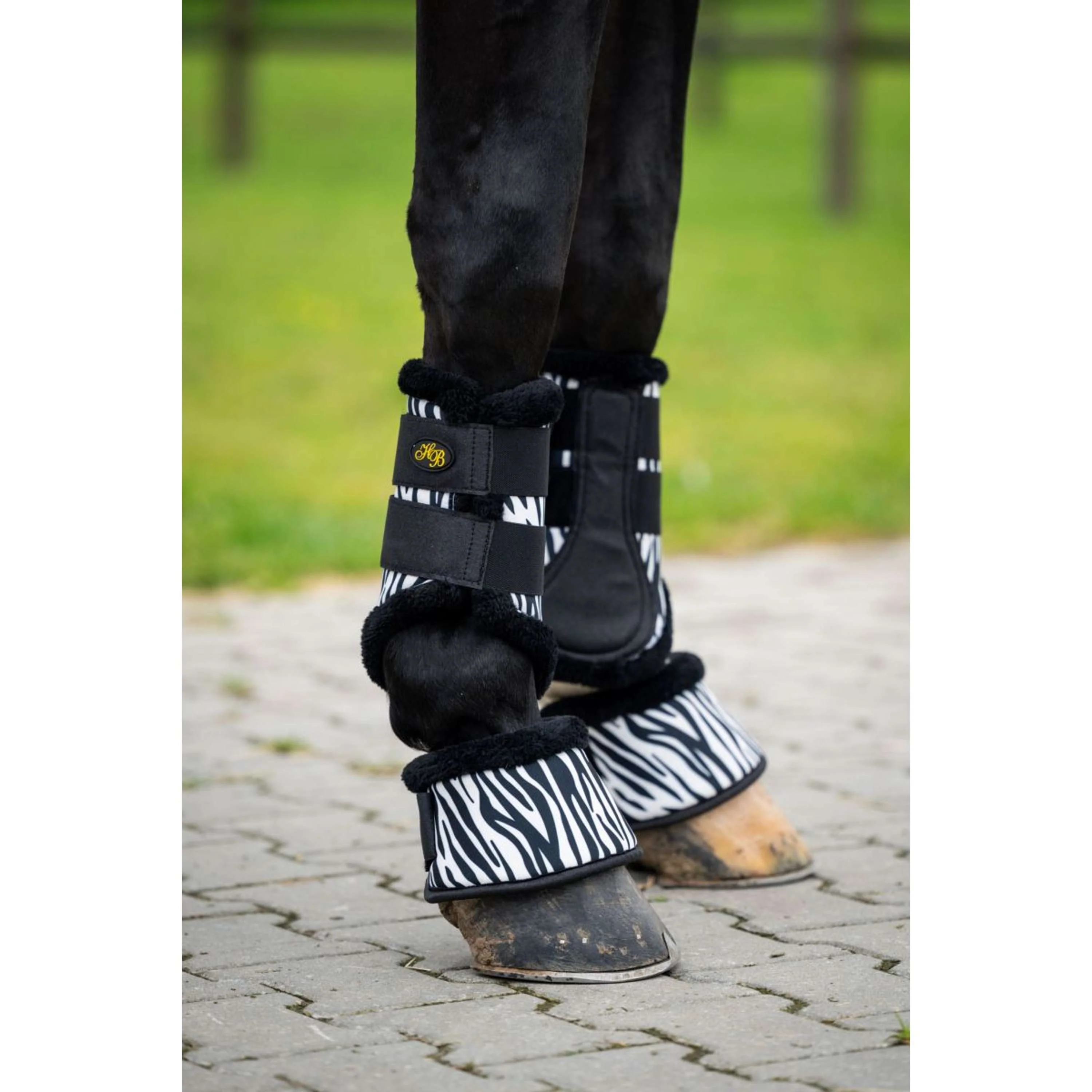 HB Dressage Boots Zebra Schwarz/Weiß