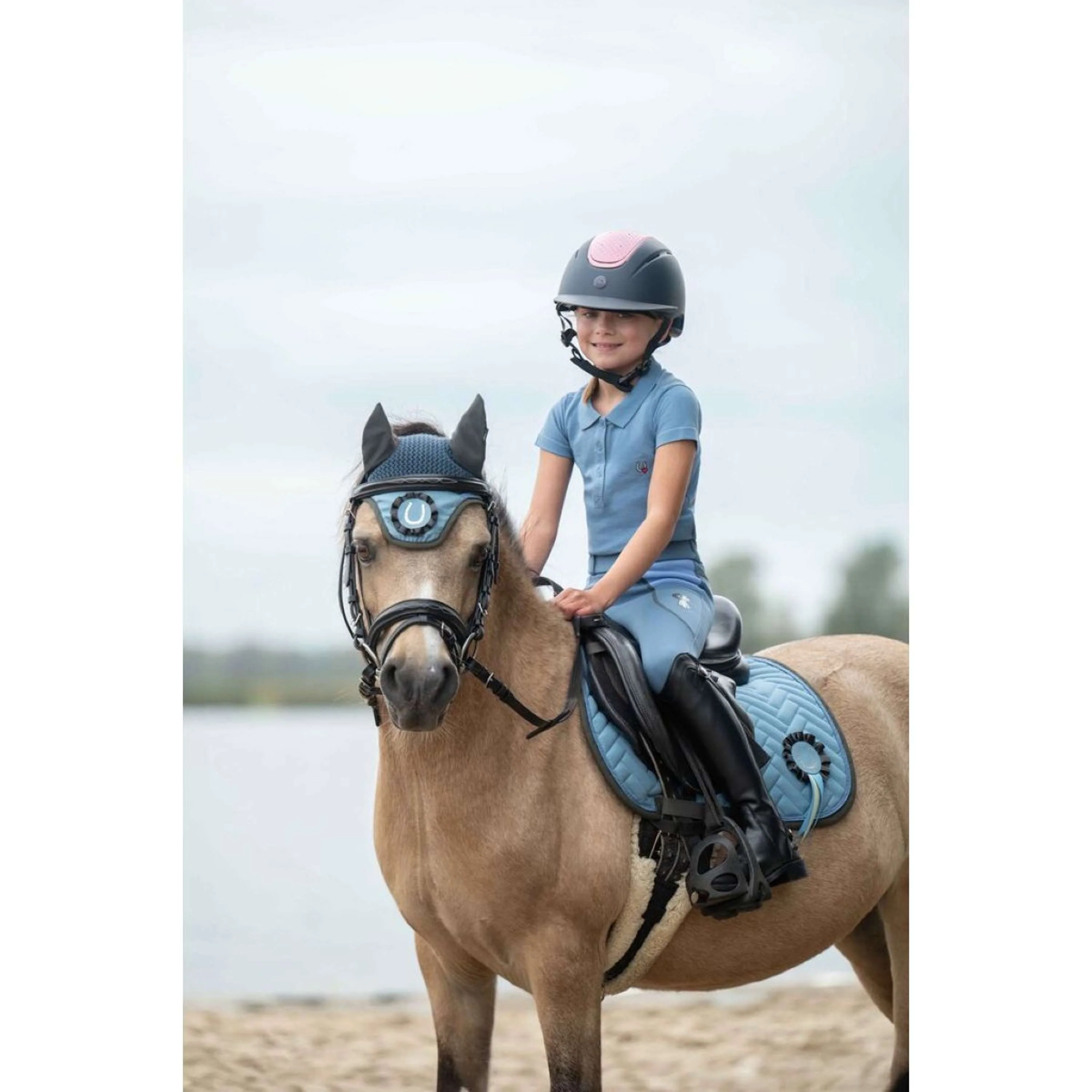 HKM Fliegenhaube Nele Rauchblau - Image 2