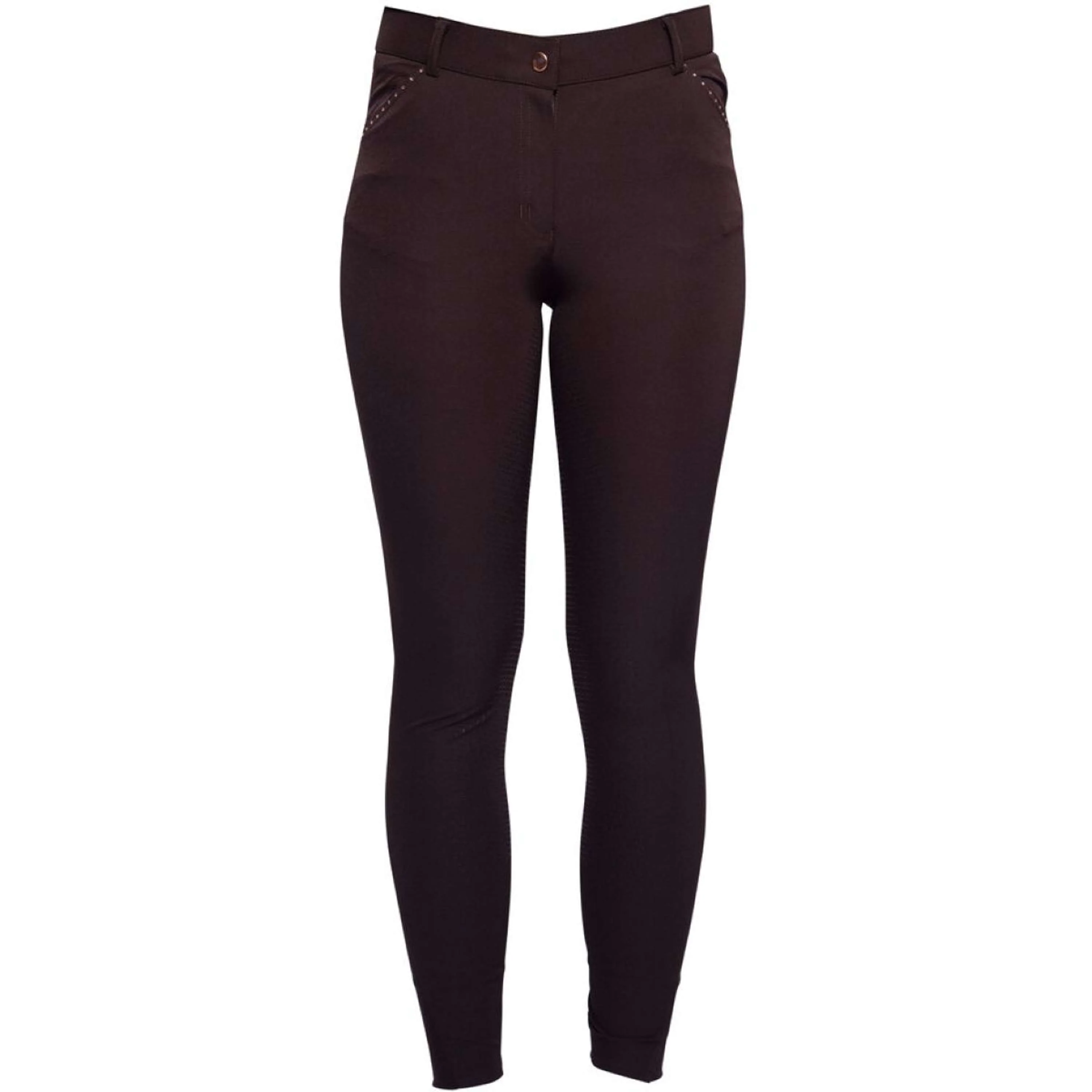 HKM Reithose Rosegold Glamour Full Grip Braun/Rosegold
