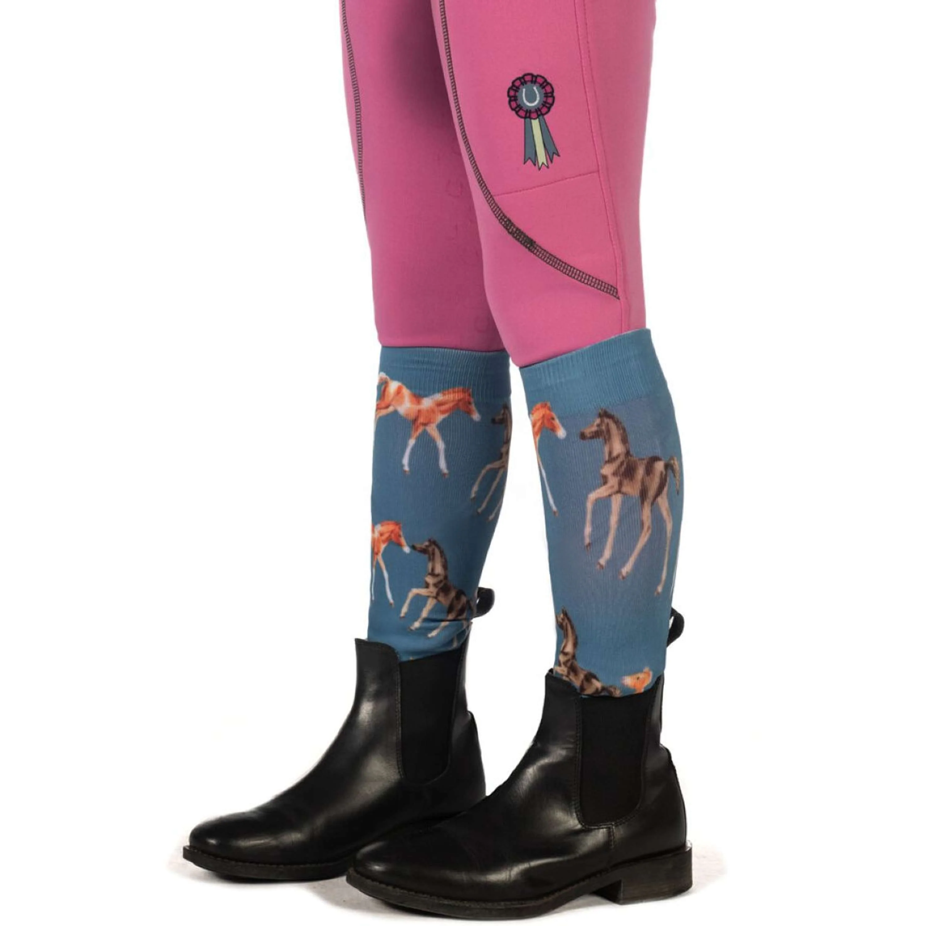 HKM Reitsocken Pony Club Rauchblau - Image 2