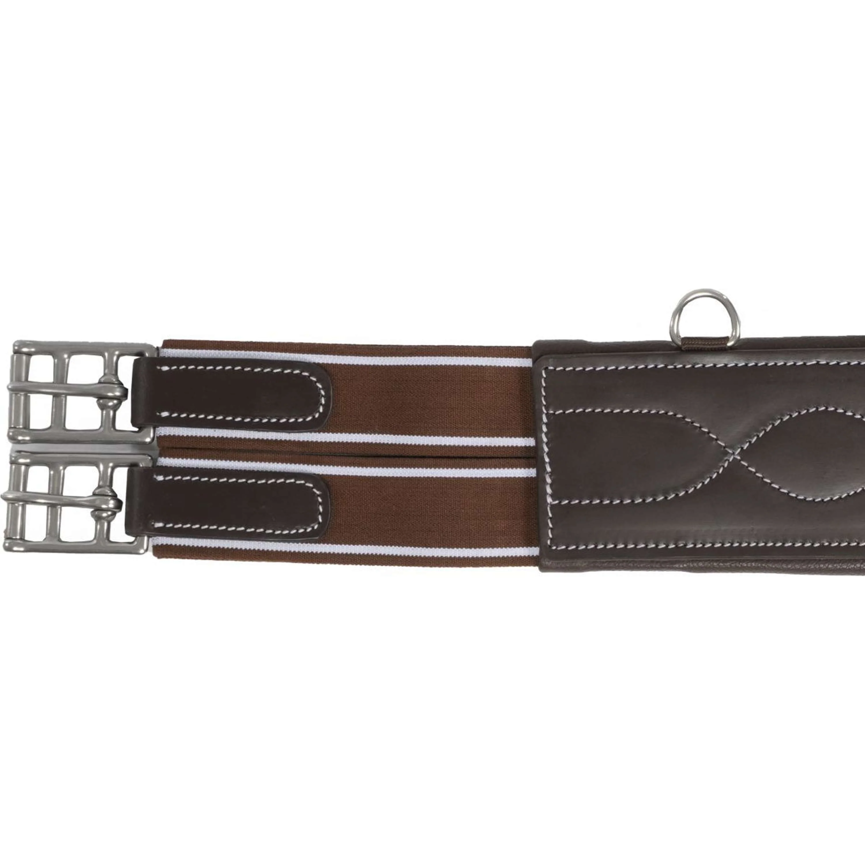 HKM Sattelgurt mit Brustschutz Soft Braun - Image 3
