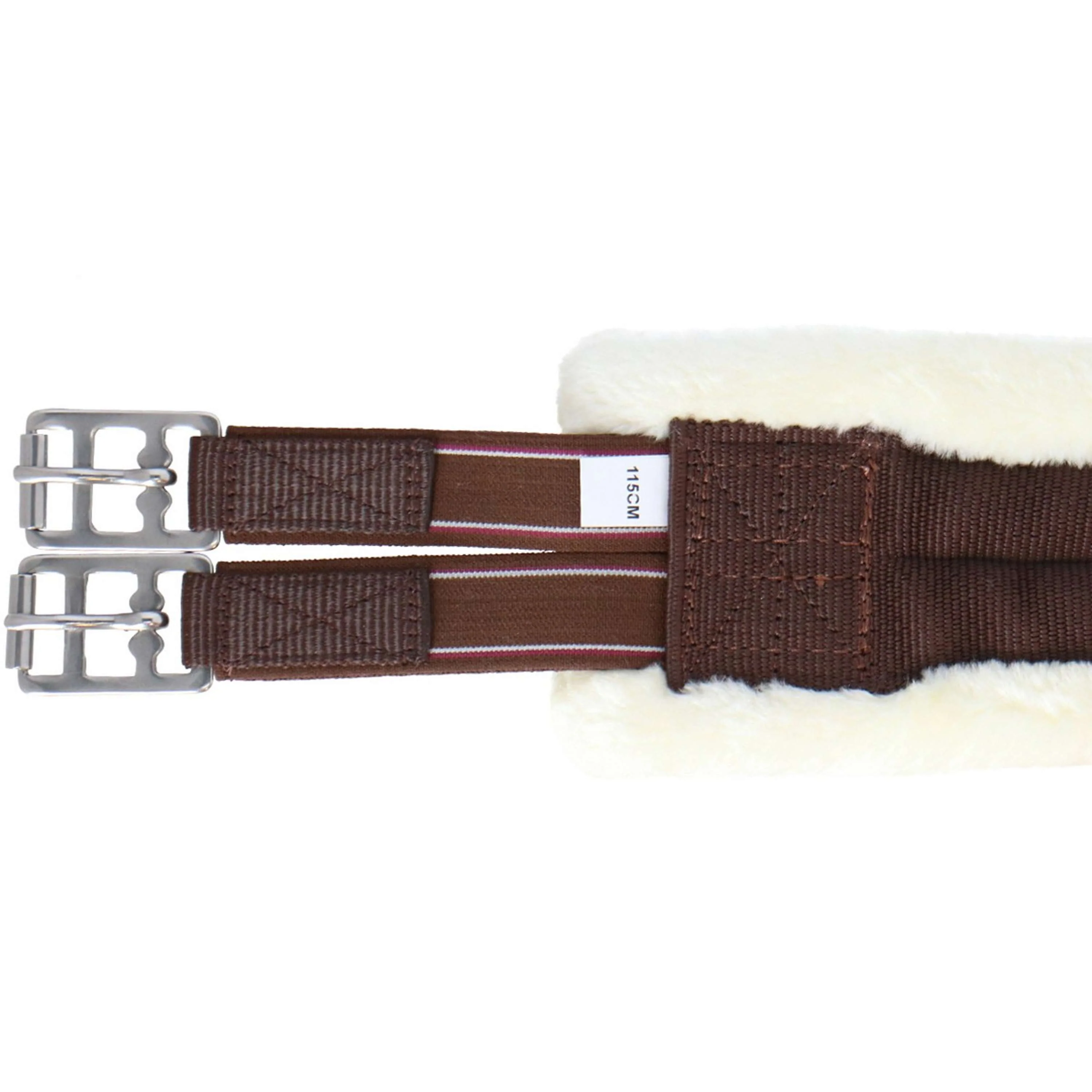 HKM Sattelgurt Teddy Braun/Creme - Image 3