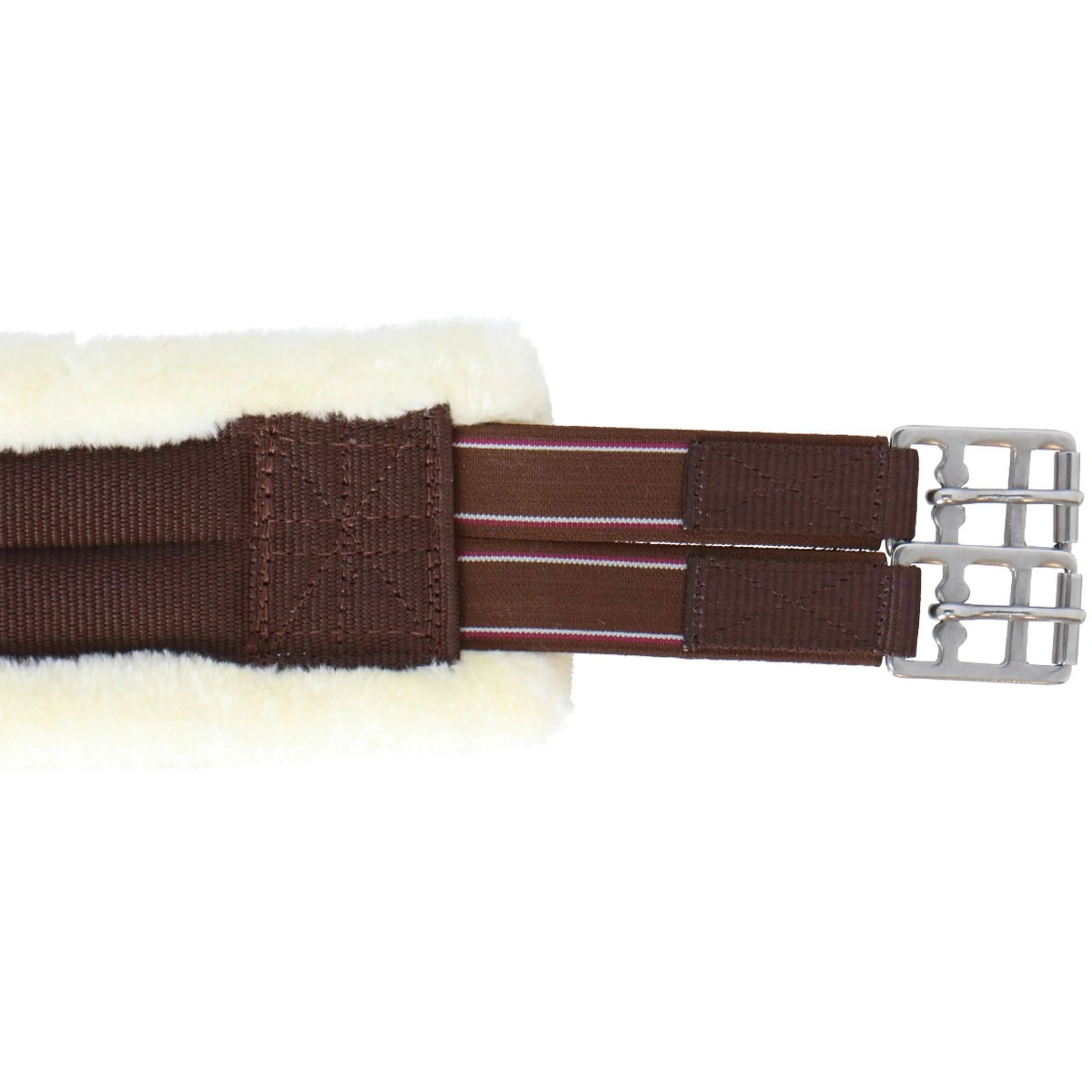 HKM Sattelgurt Teddy Braun/Creme - Image 5