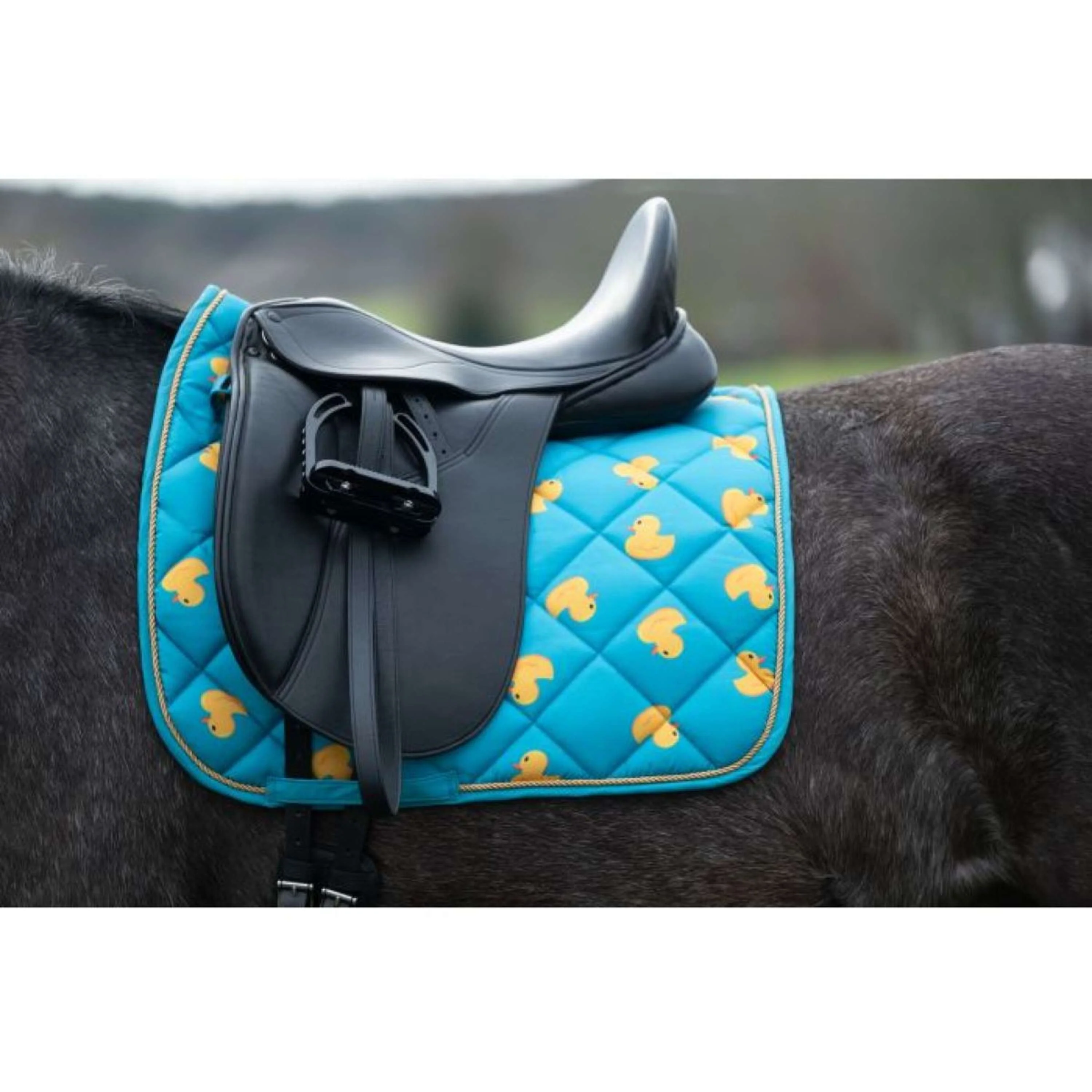 HKM Schabracke Naples Dressur Blau/Gelb - Image 2