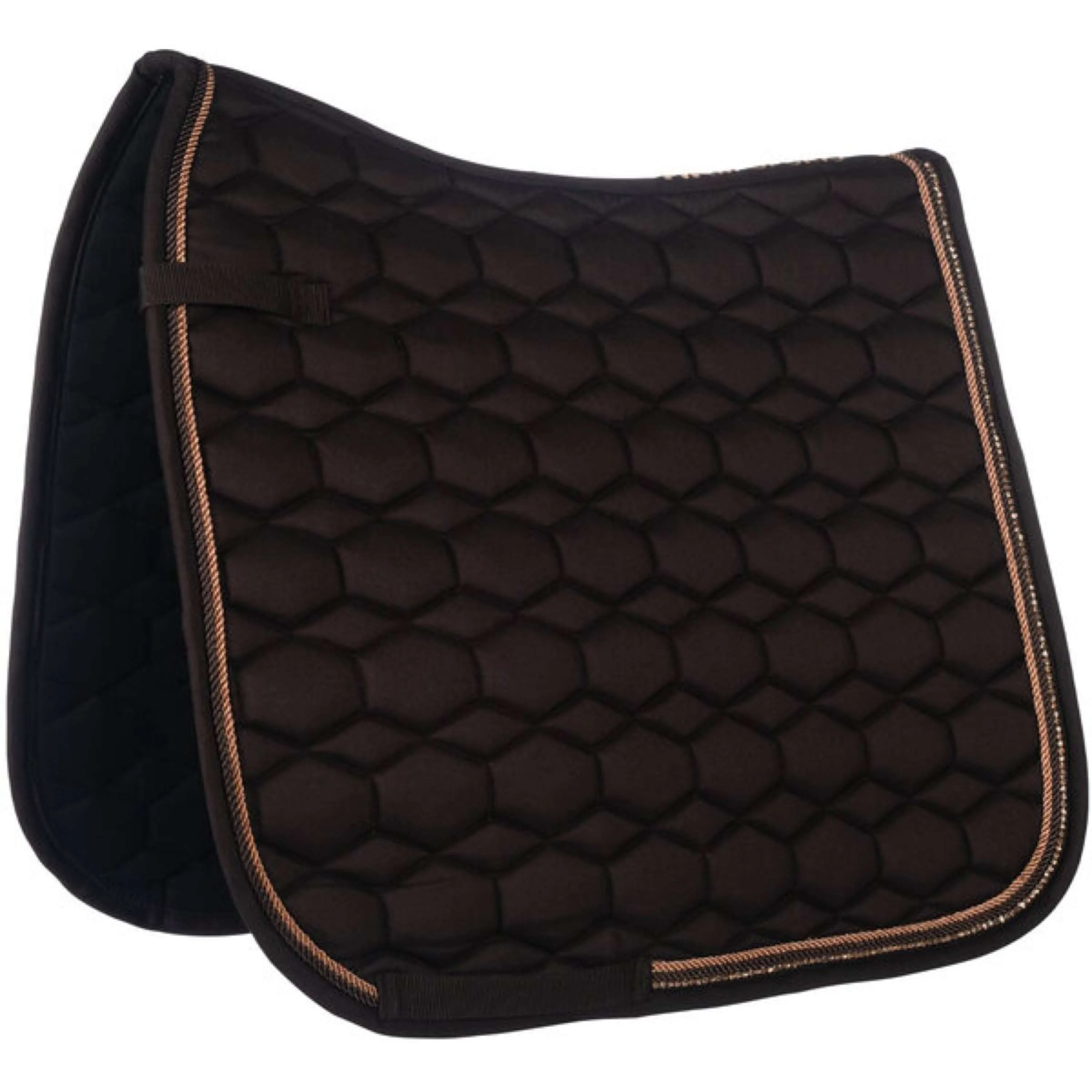 HKM Schabracke Rosegold Glamour Dressur Braun/Rosegold