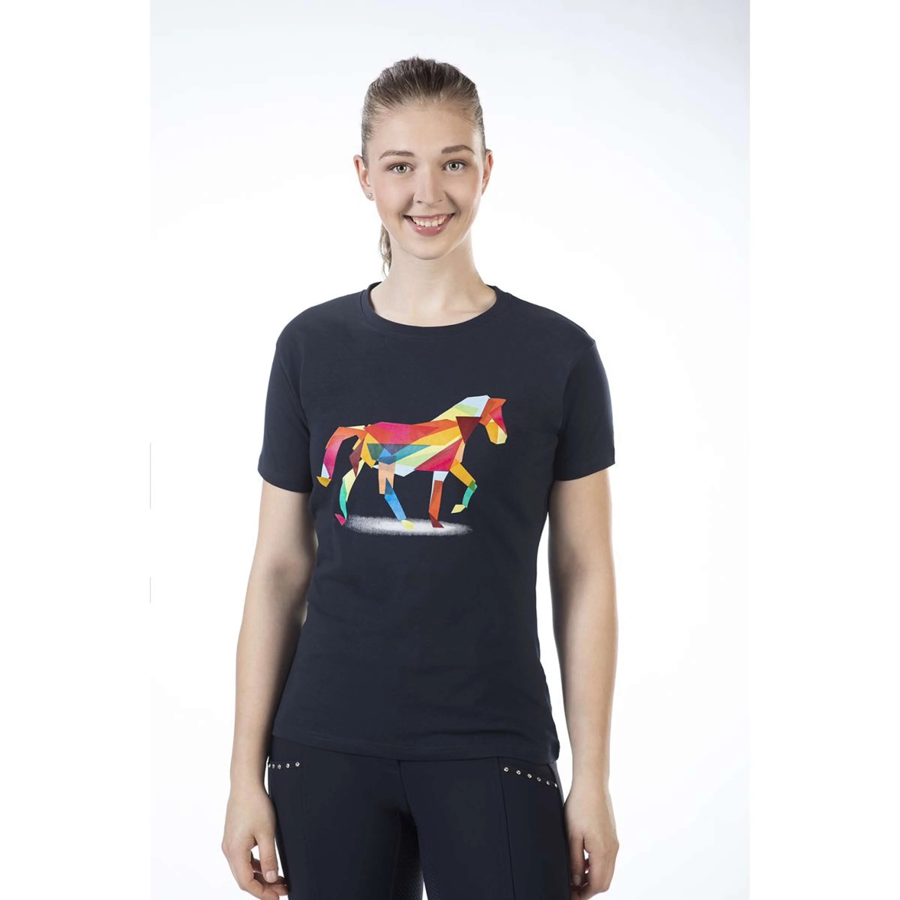 HKM T-Shirt Colourful Horse Dunkelblau - Image 3