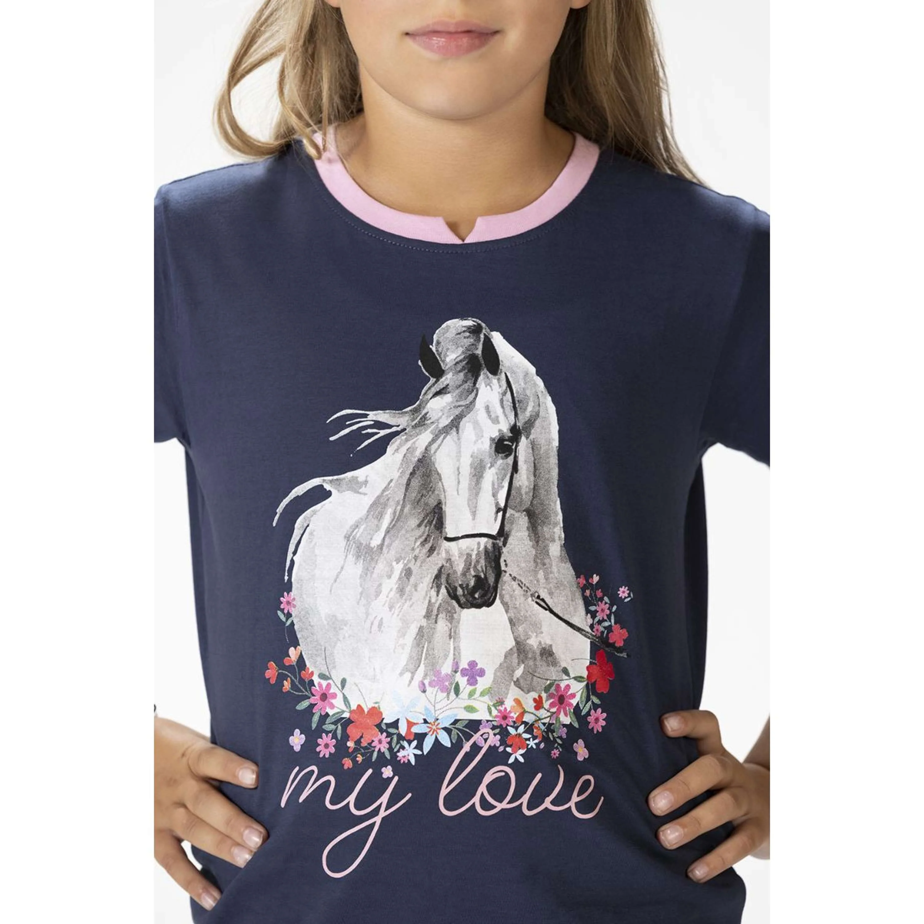 HKM T-Shirt Horse Spirit Dunkelblau - Image 2