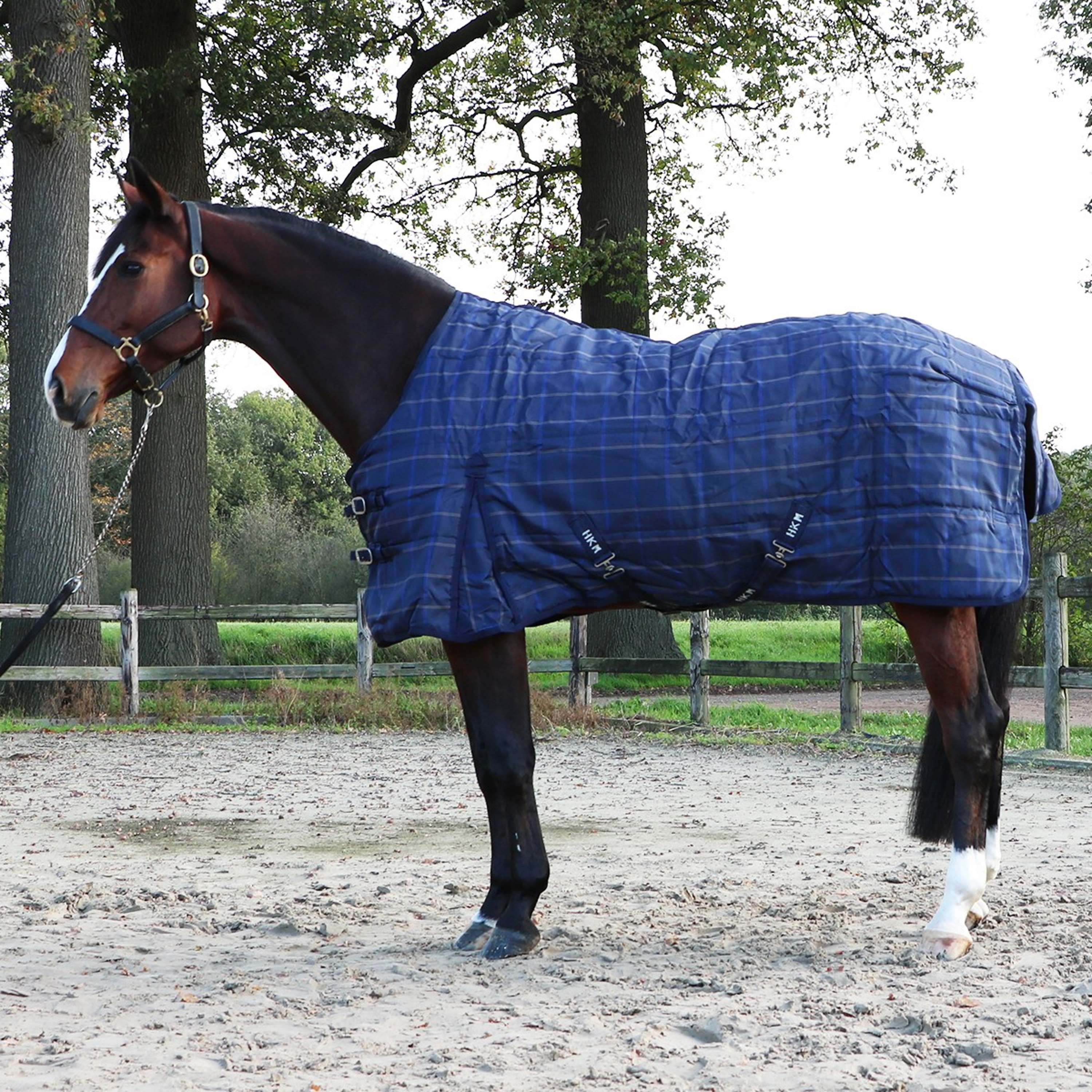 HKM Winterstalldecke 200g Baumwolle 1200D Dunkel blau - Image 10