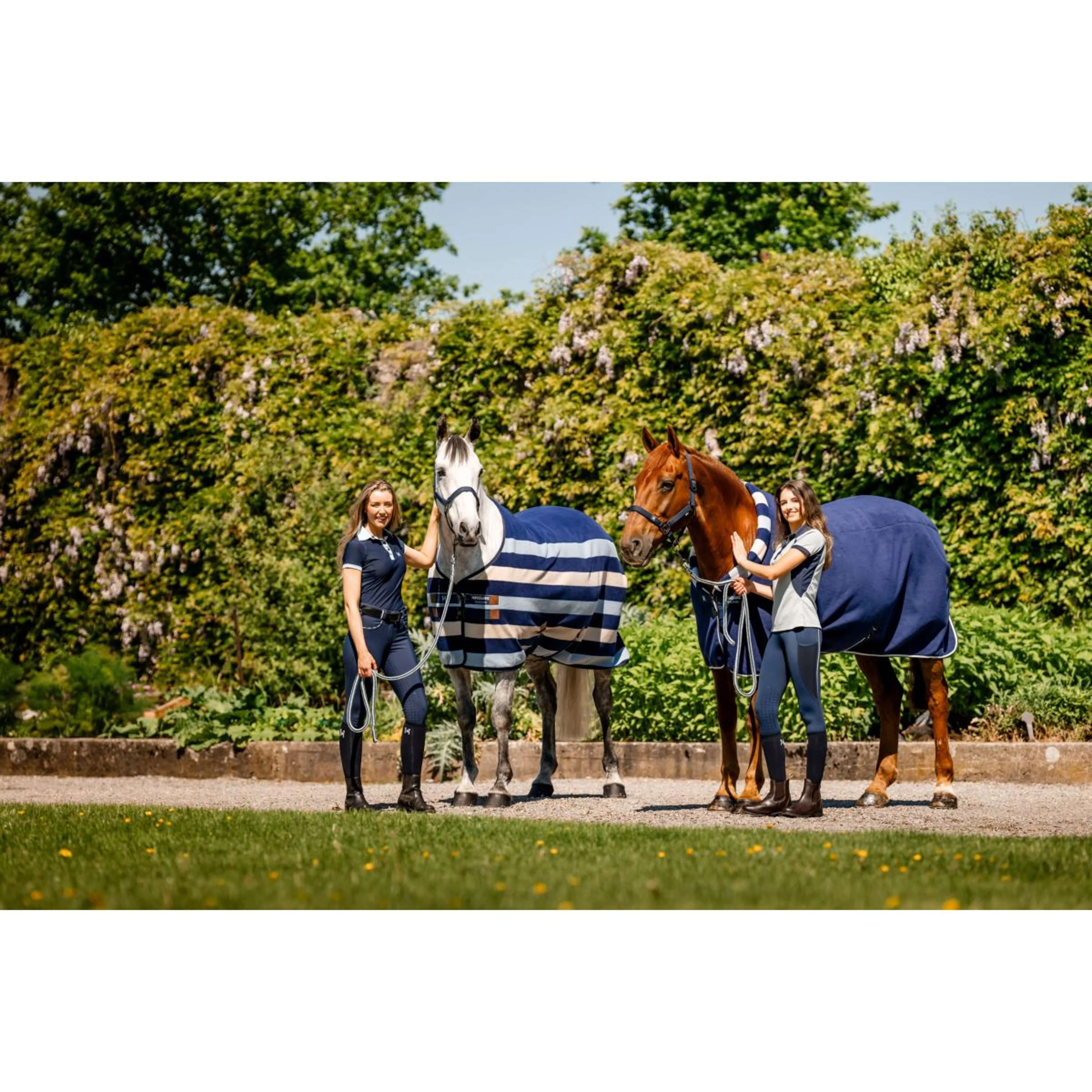 Horseware Cosy Fleece Cooler Newmarket Witney Navy - Image 4