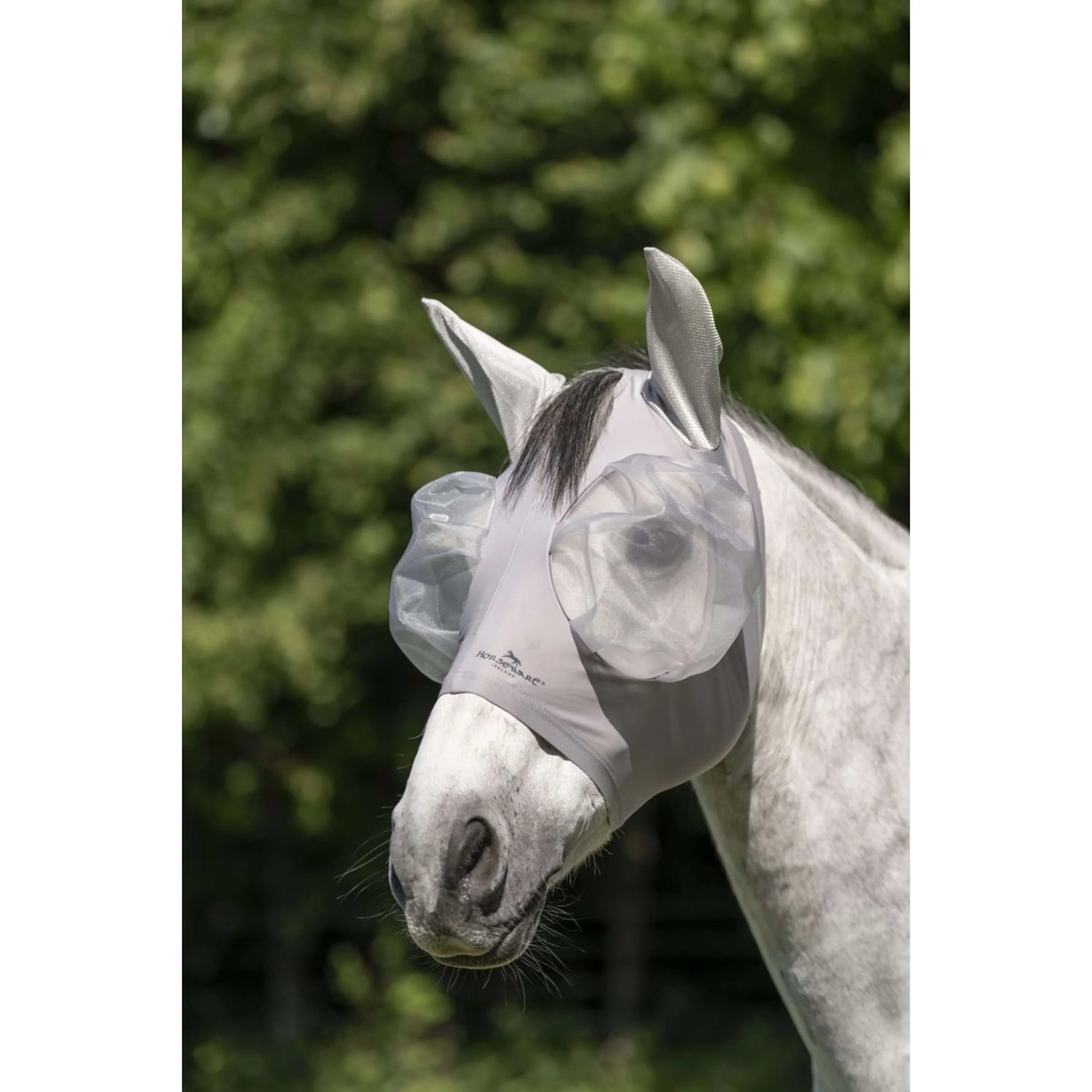 Horseware Fly Mask Defense Silver/Silver - Image 4