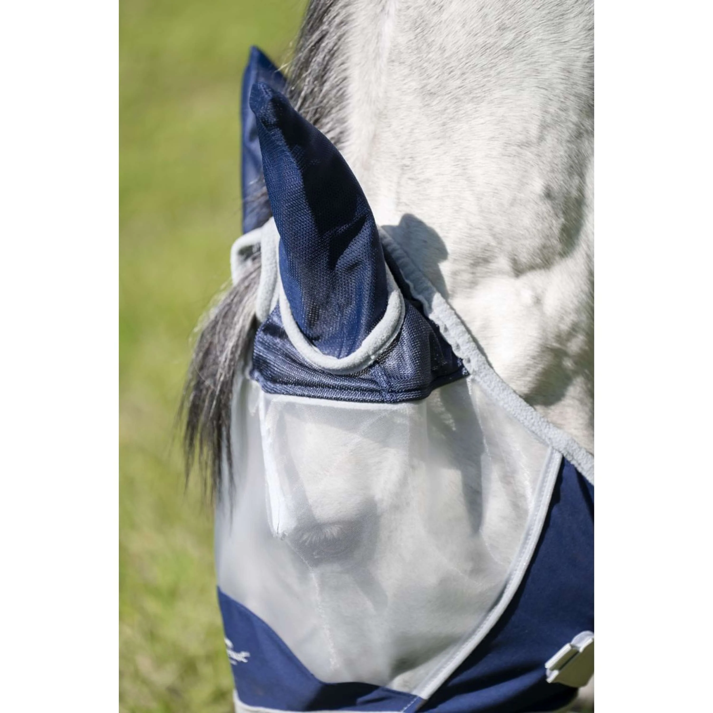 Horseware Fly Mask Shield Navy/Silber - Image 6