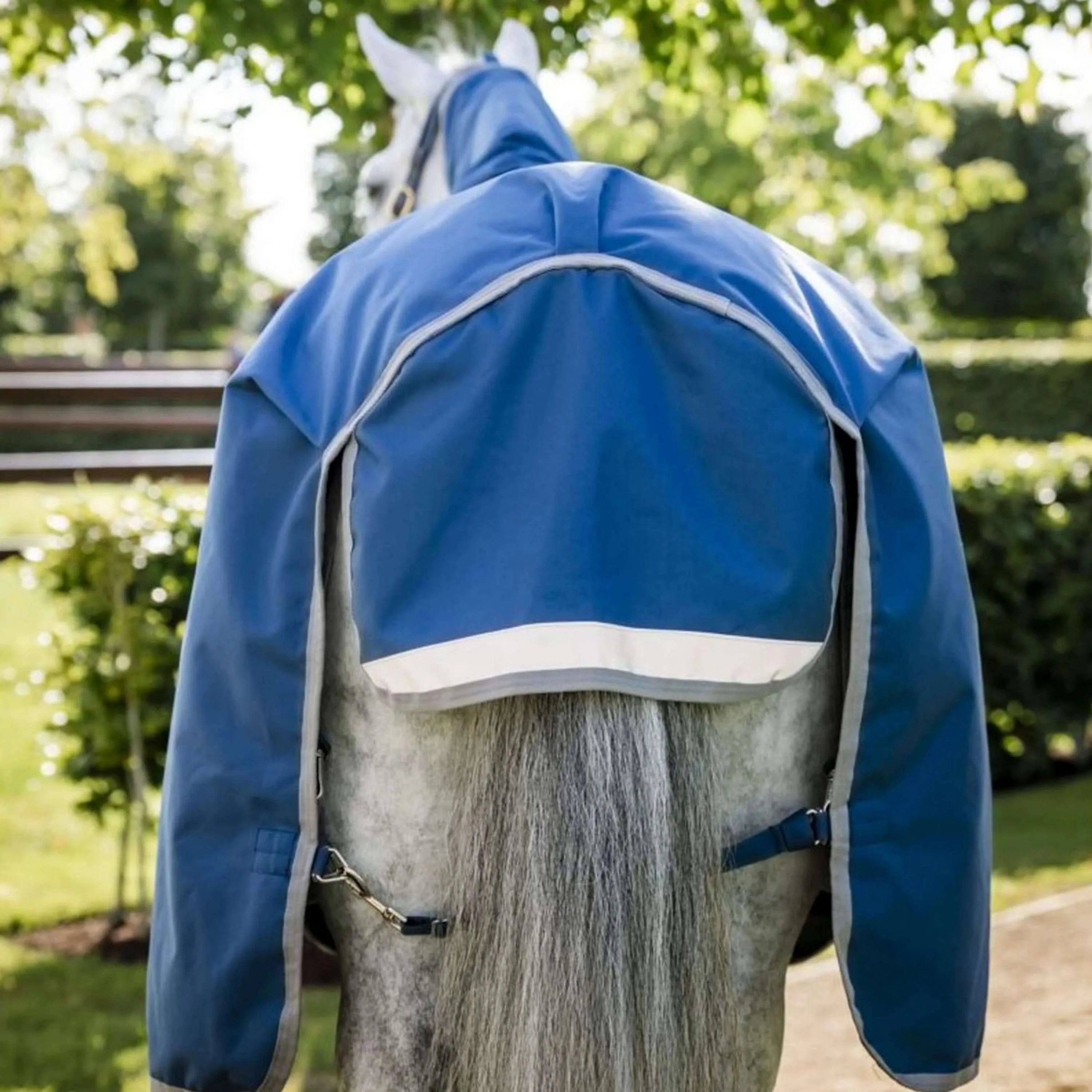 Horseware Therapy Turnout Ionic 100g Imperialblau/Silber/Marineblau - Image 9