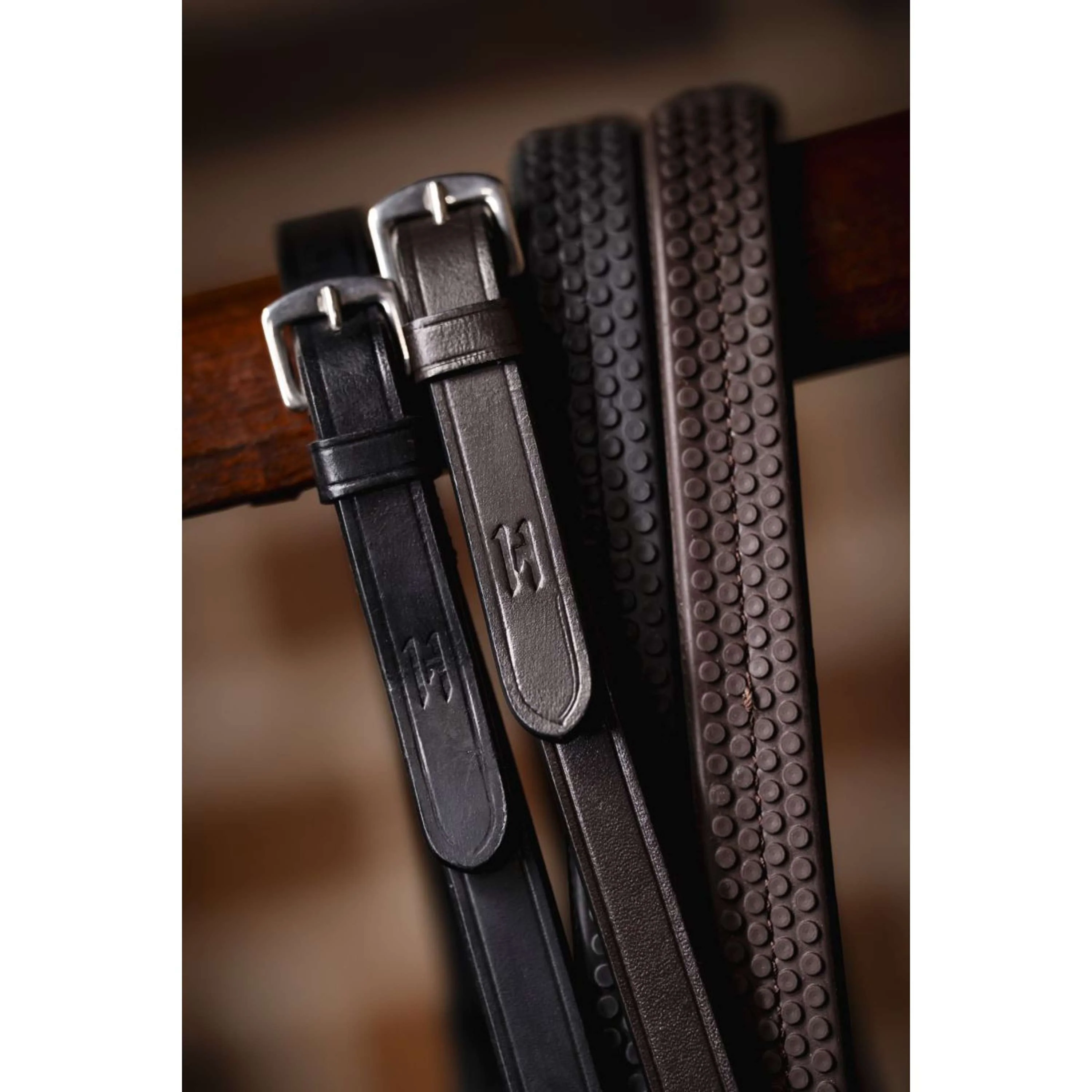 Horseware Zügel Rubber Grip Braun - Image 2