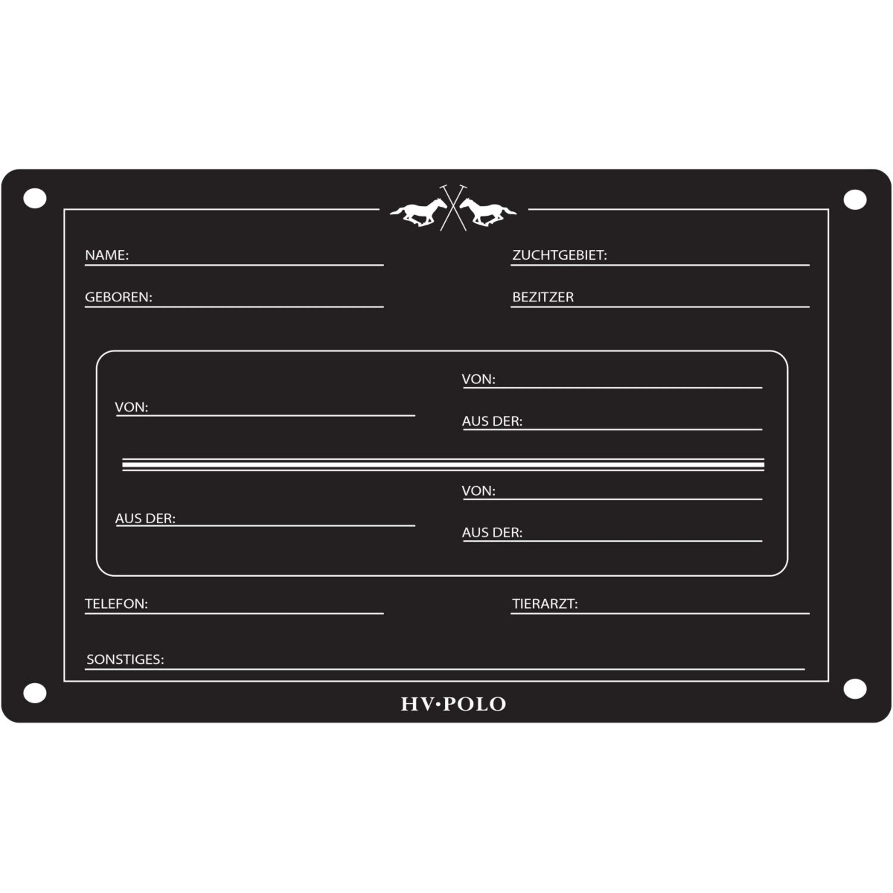 HV Polo Boxenschild HVPPolo Deutsch Schwarz