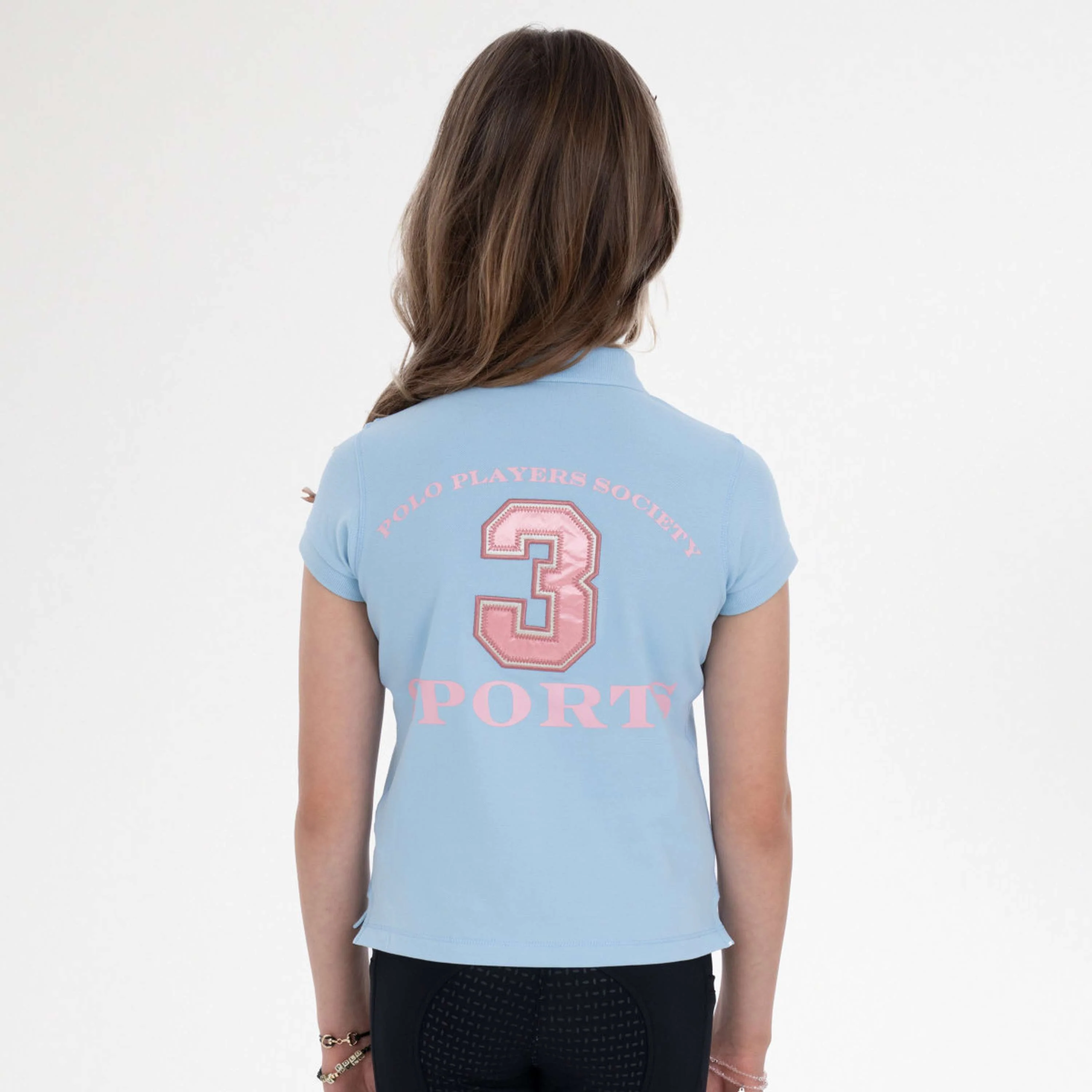 HV Polo Polo Shirt Favouritas EQ Kids Powder Blue - Image 4