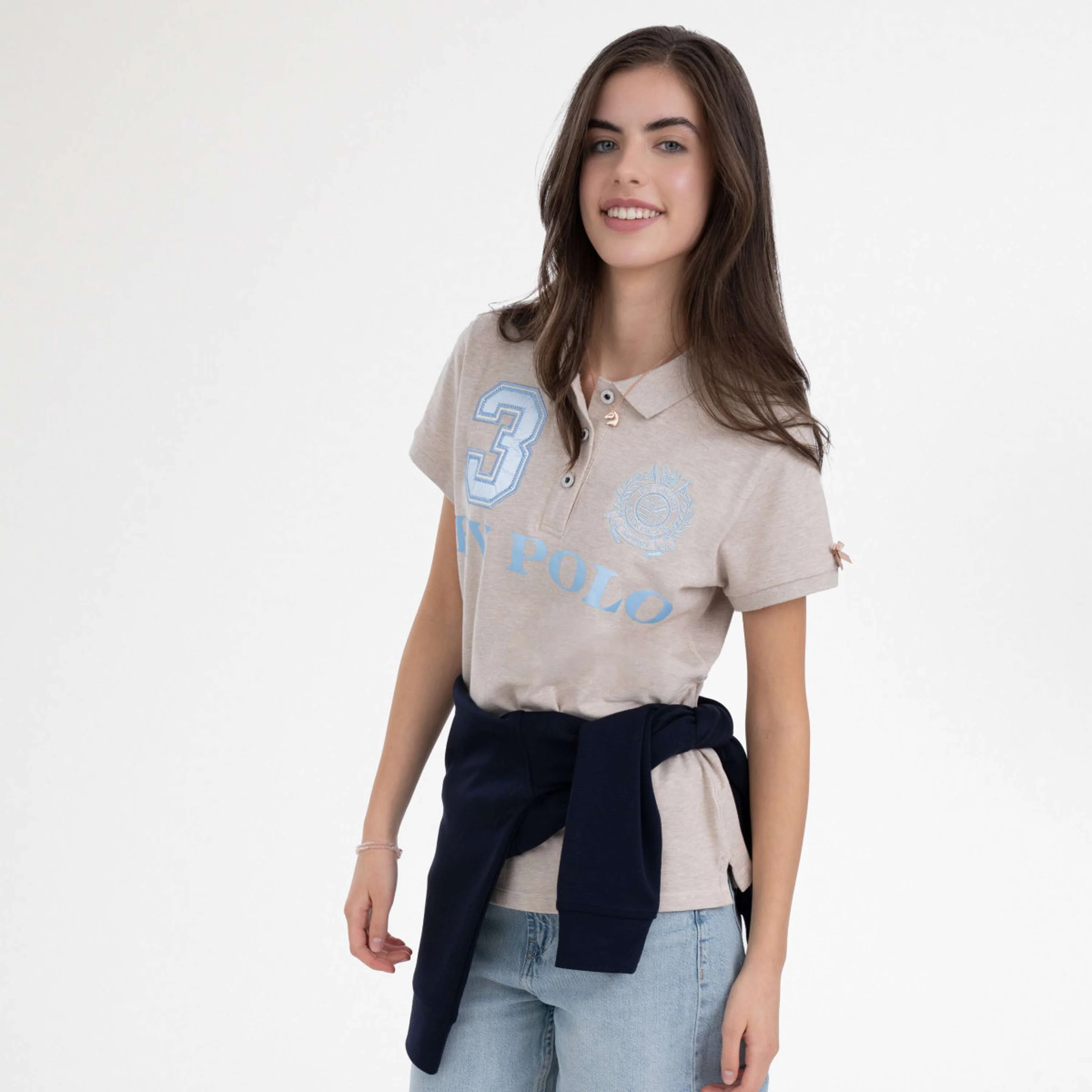 HV Polo Polo Shirt Favouritas EQ Natural Heather - Image 2
