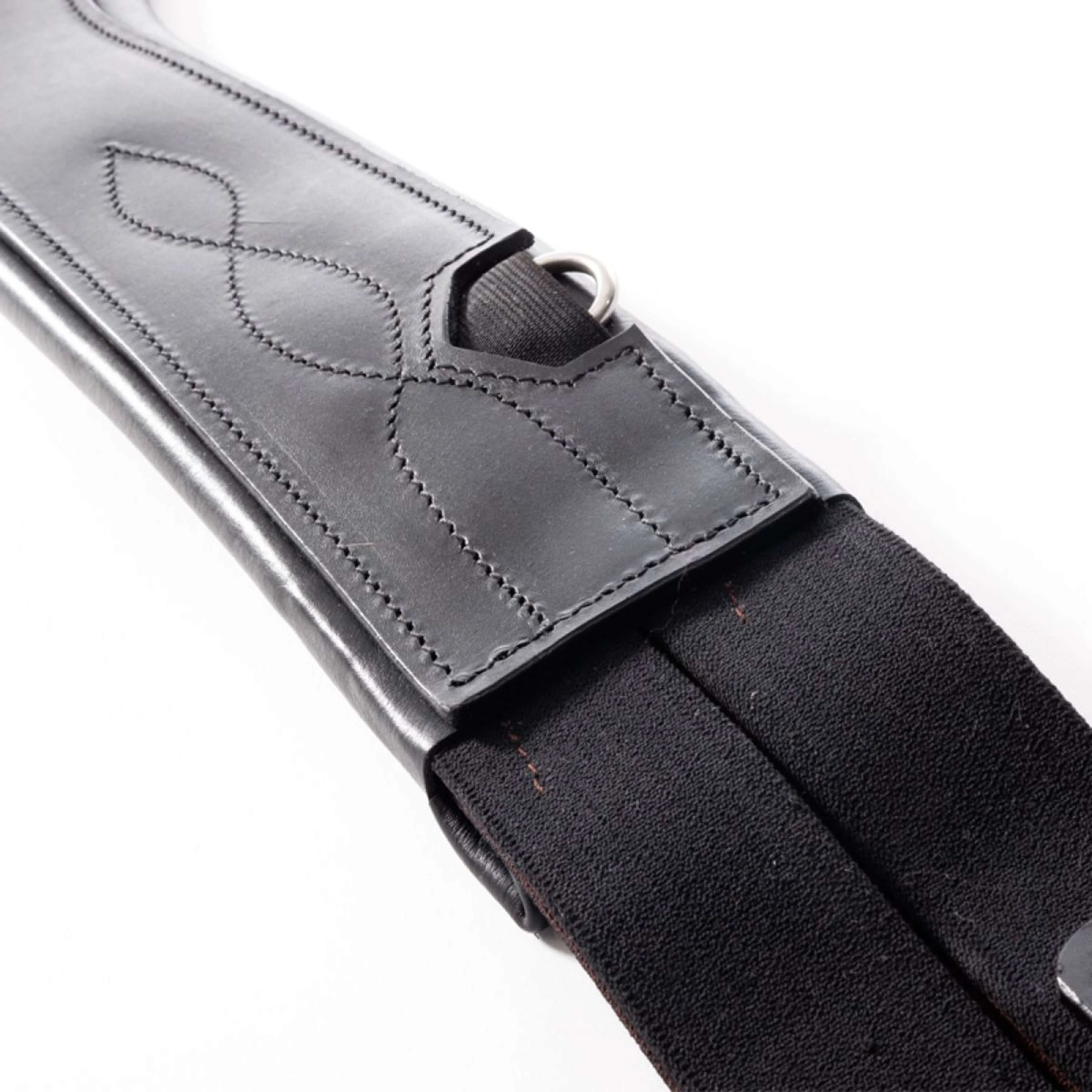 Kavalkade Dressurgurt Atlas Oiled Leather mit Gummizug Schwarz - Image 5