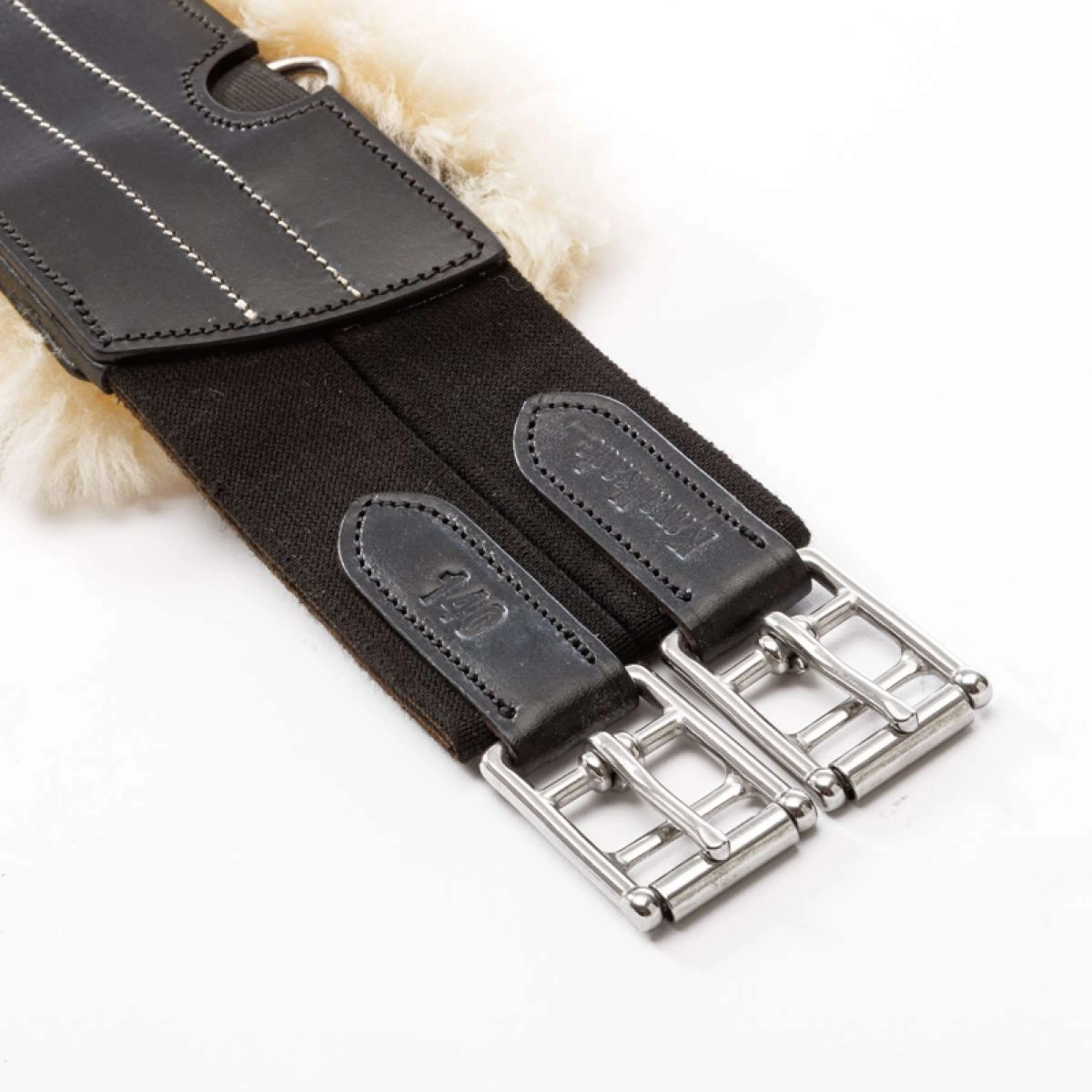 Kavalkade Sattelgurt Excellence mit Lammfell Schwarz - Image 3
