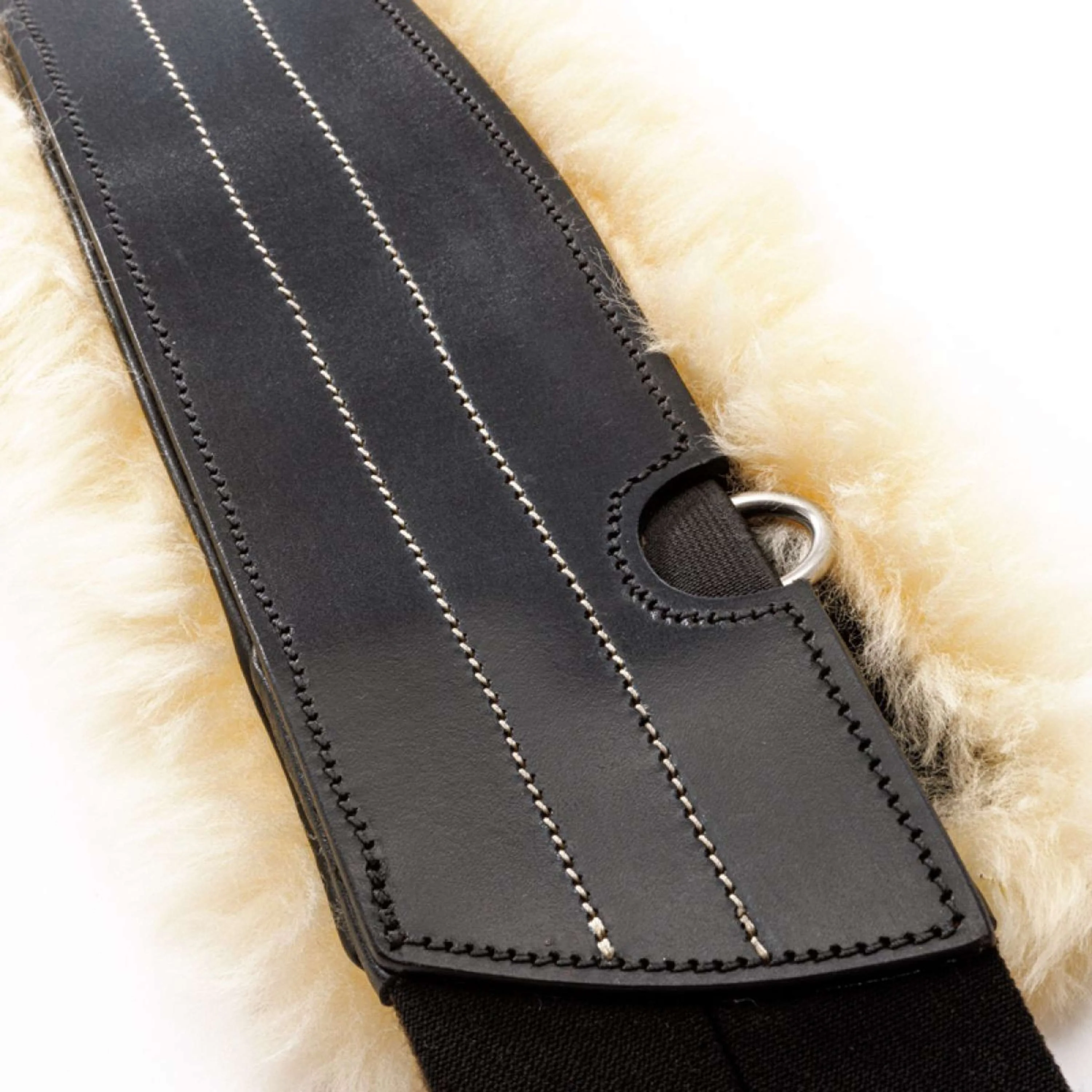 Kavalkade Sattelgurt Excellence mit Lammfell Schwarz - Image 4