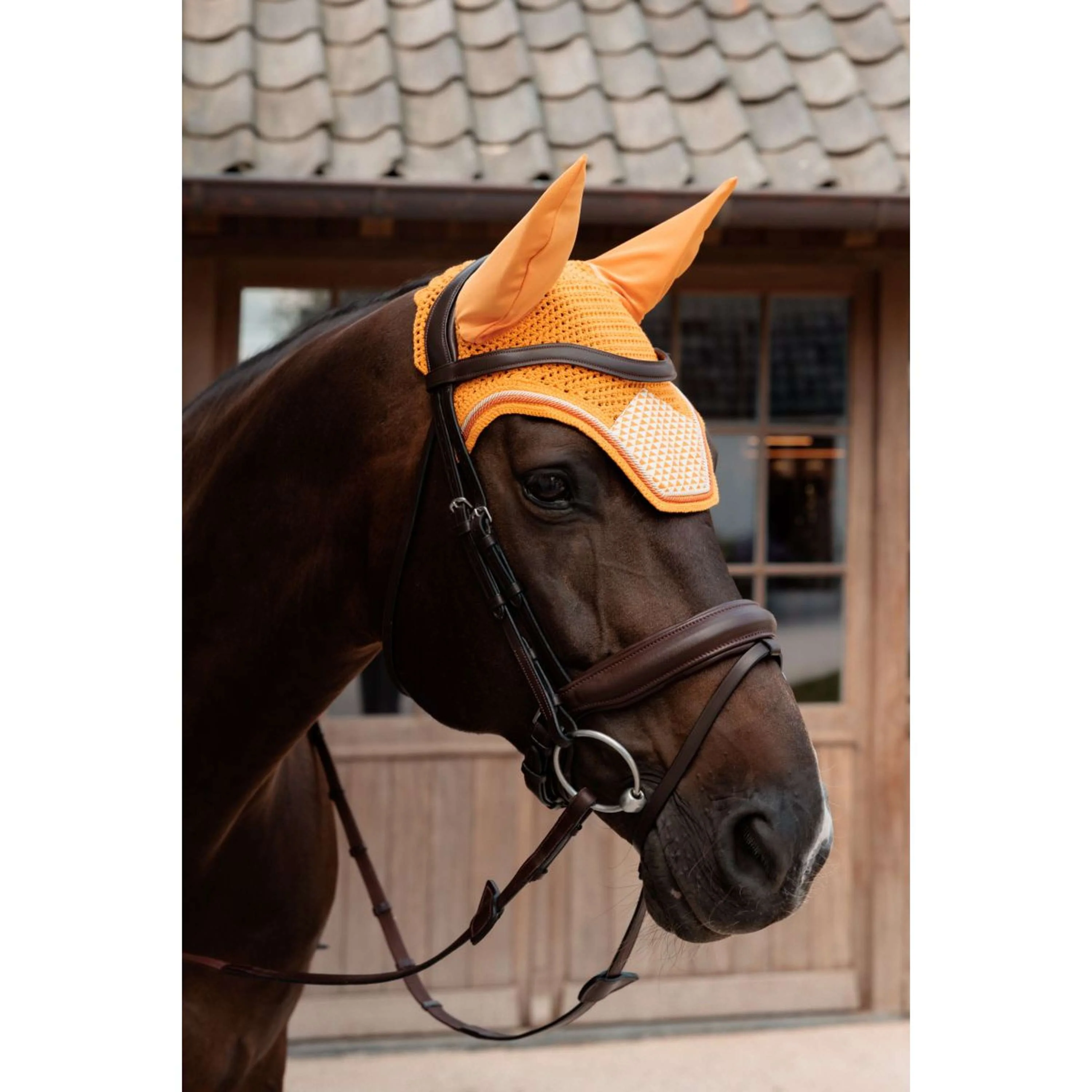 Kentucky Fliegenhaube Wellington Velvet Flags Orange